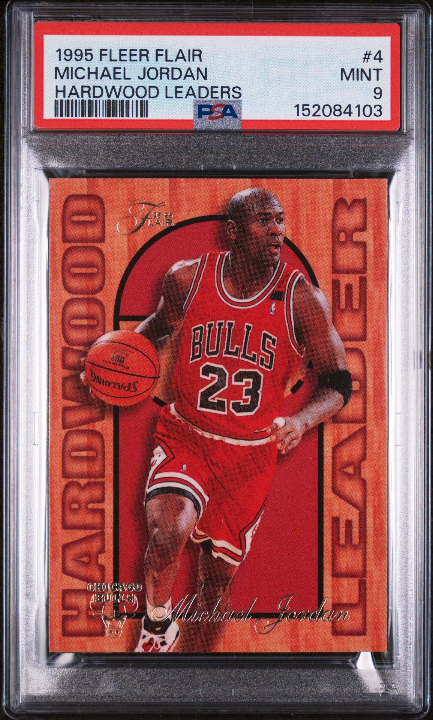1995 Fleer Flair Hardwood Leaders 4 Michael Jordan PSA 9 Graded