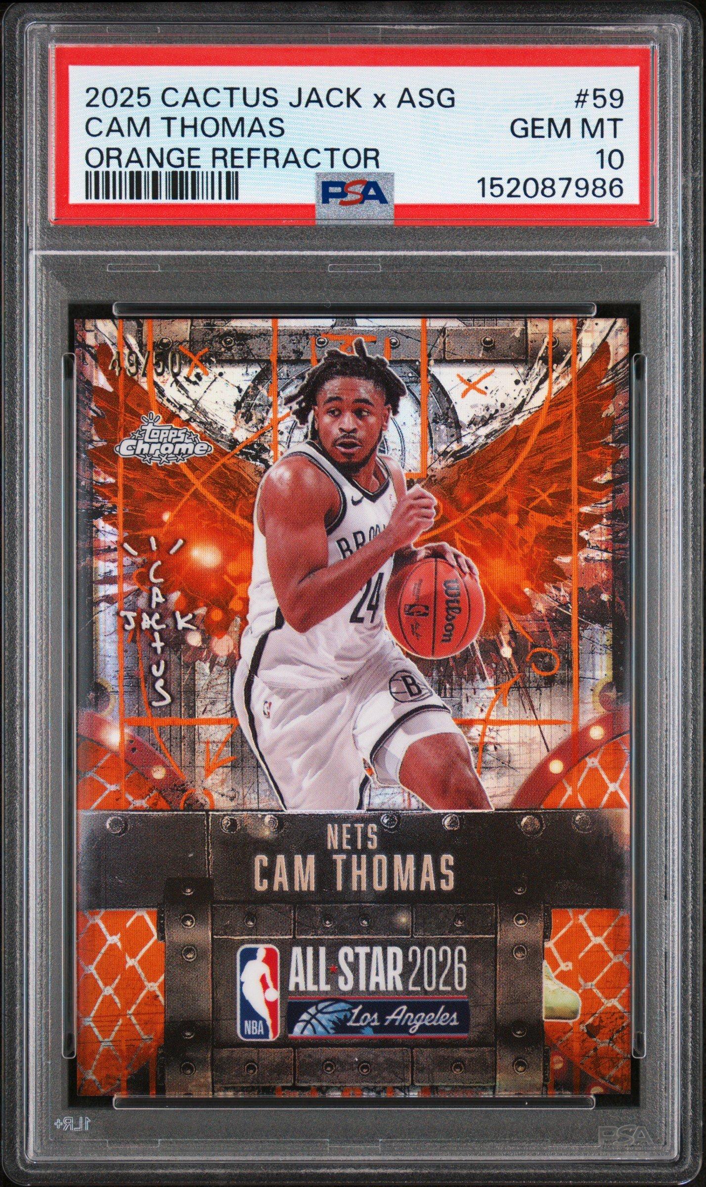 2025 Topps Chrome Cactus Jack X Nba All-star Game 59 Cam Thomas