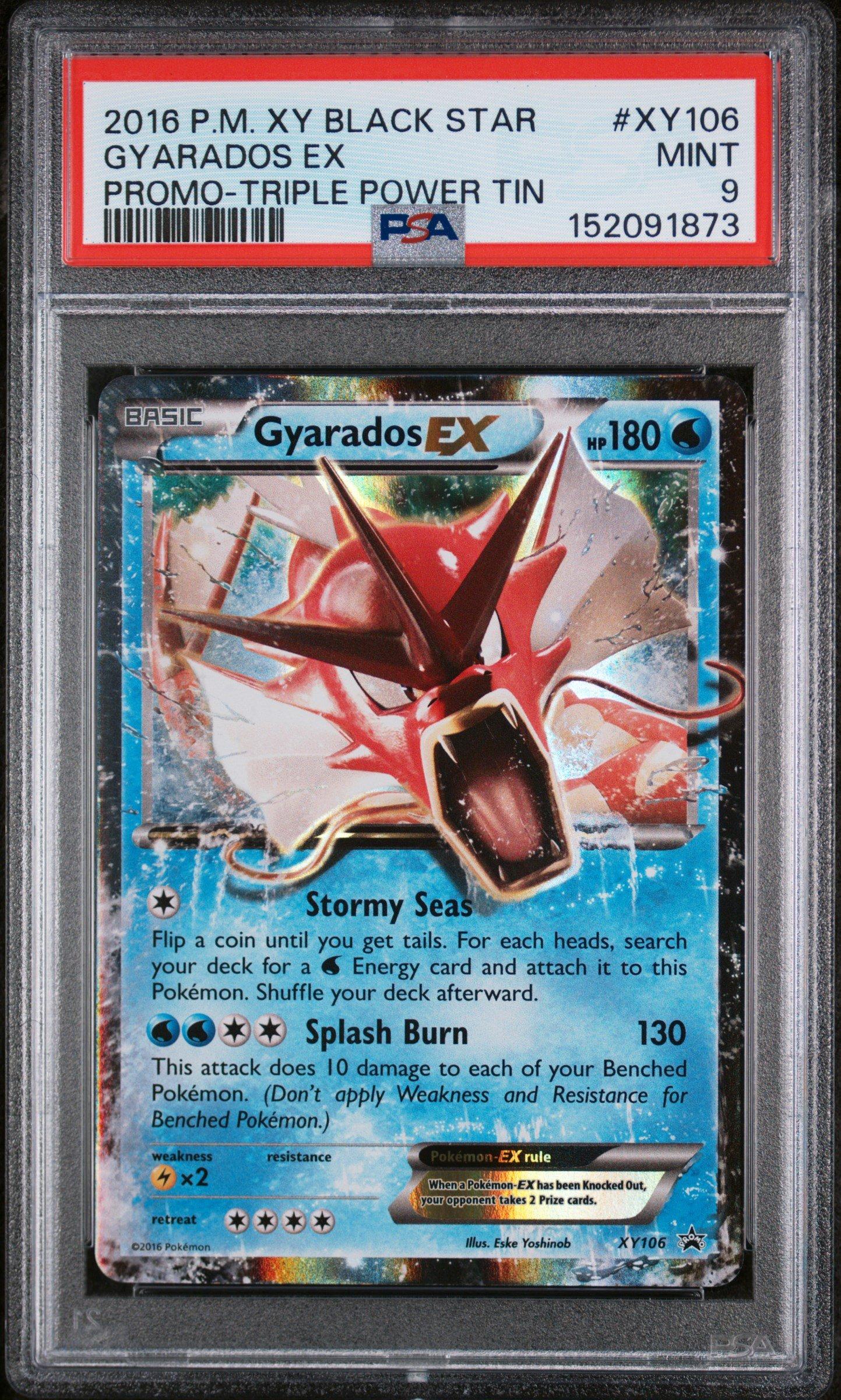 2016 gyarados pokemon card Gyarados Pokemon (2016) 34/108 Evolutions Holo, graded 8.5