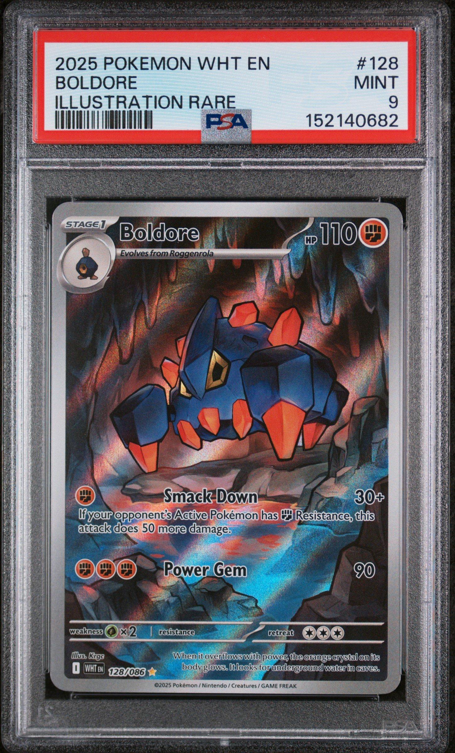 2025 Pokemon Wht En-white Flare 128 Boldore Illustration Rare PSA 9 Graded  Card | GameStop