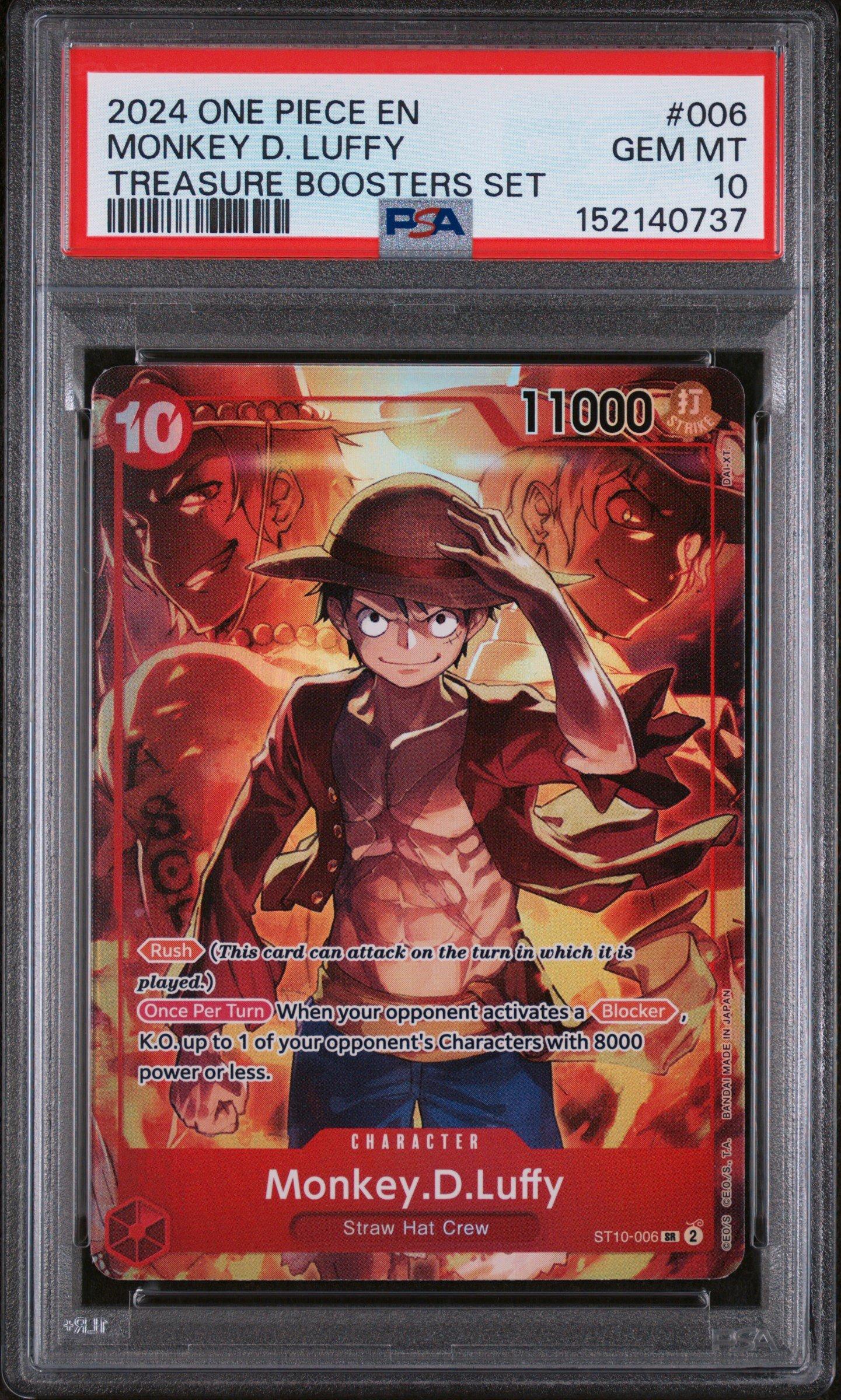 2024 One Piece Promos 006 Monkey D. Luffy Treasure Boosters Set