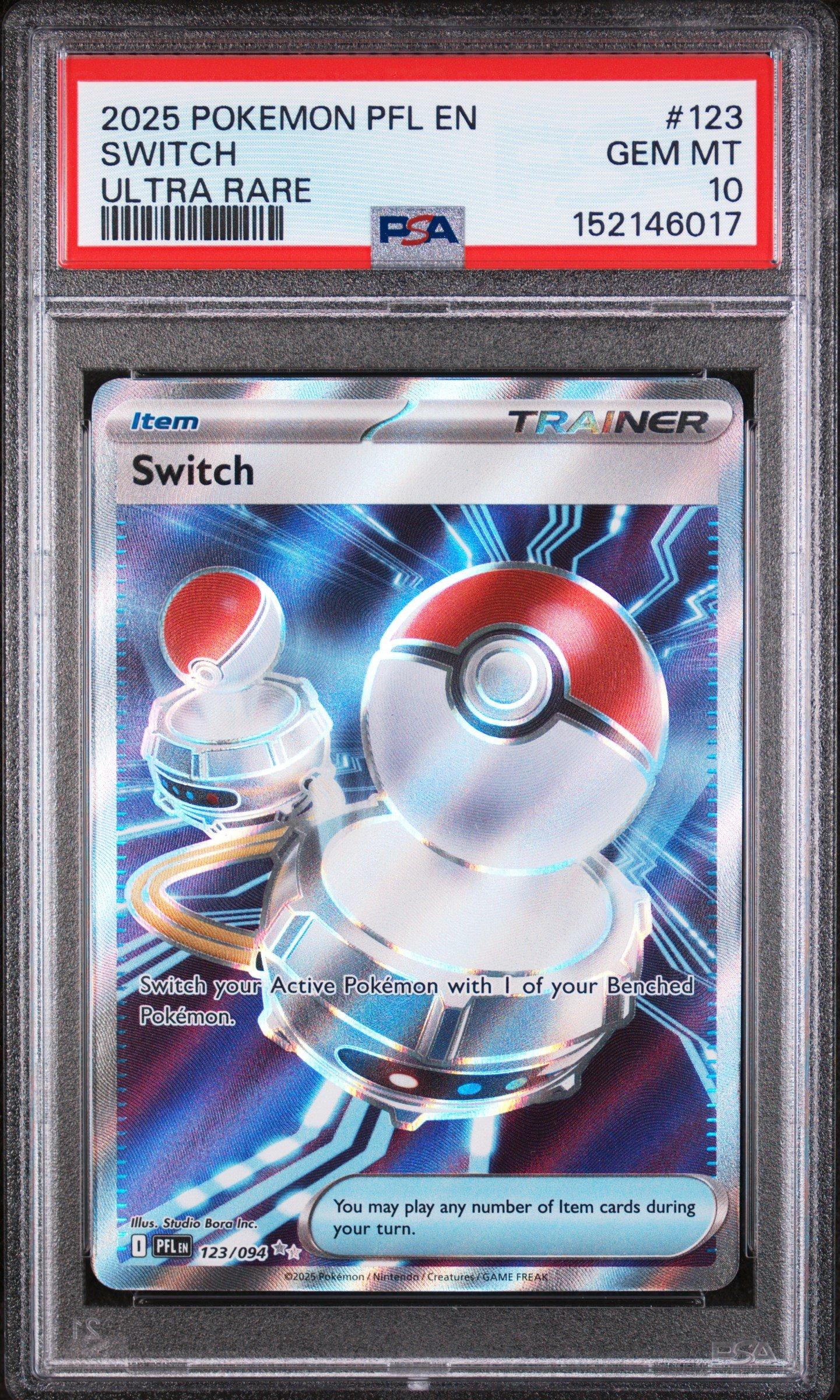2025 Pokemon Pfl En-phantasmal Flames 123 Switch Ultra Rare PSA 10 Graded  Card | GameStop