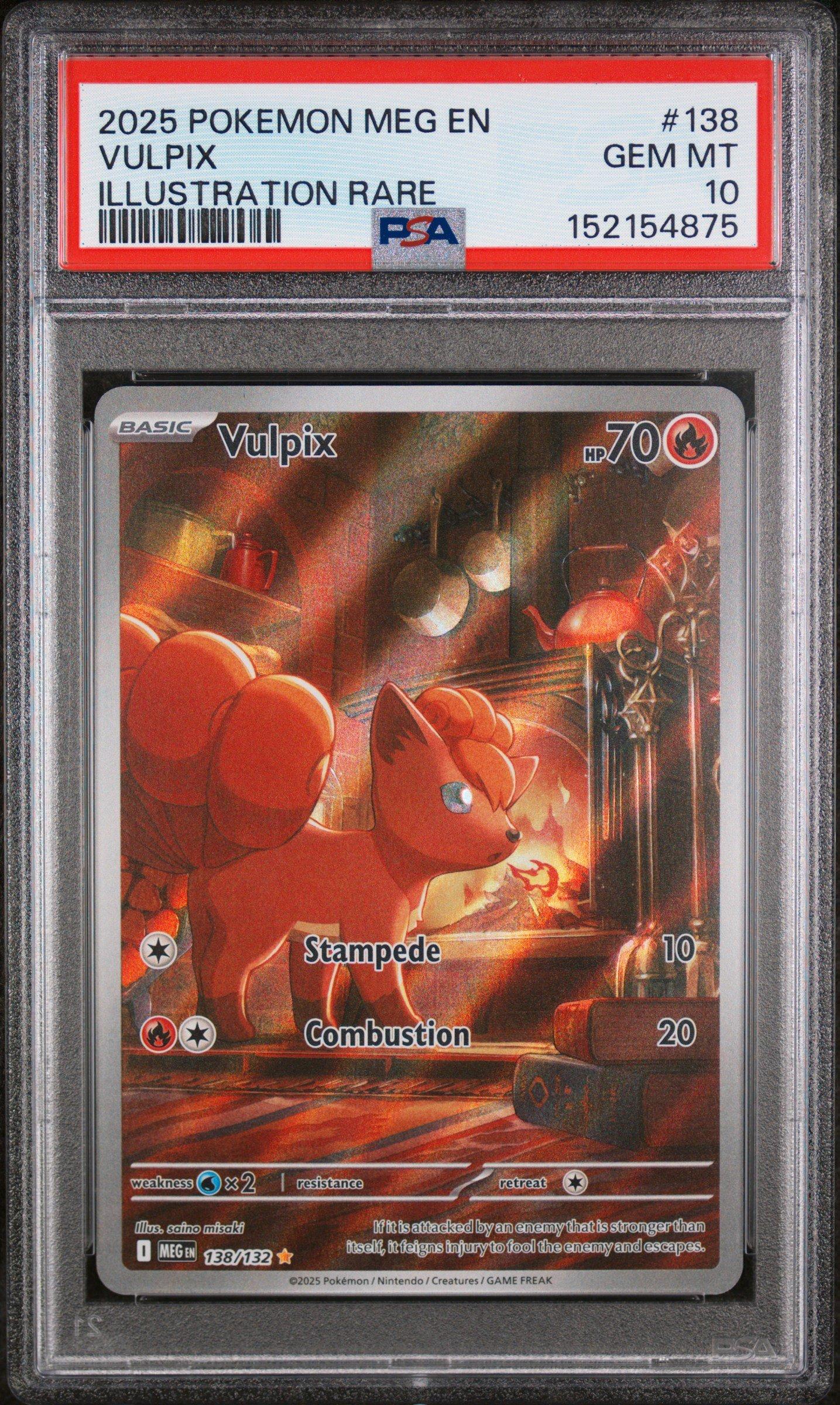 2025 Pokemon Meg En-mega Evolution 138 Vulpix Illustration Rare