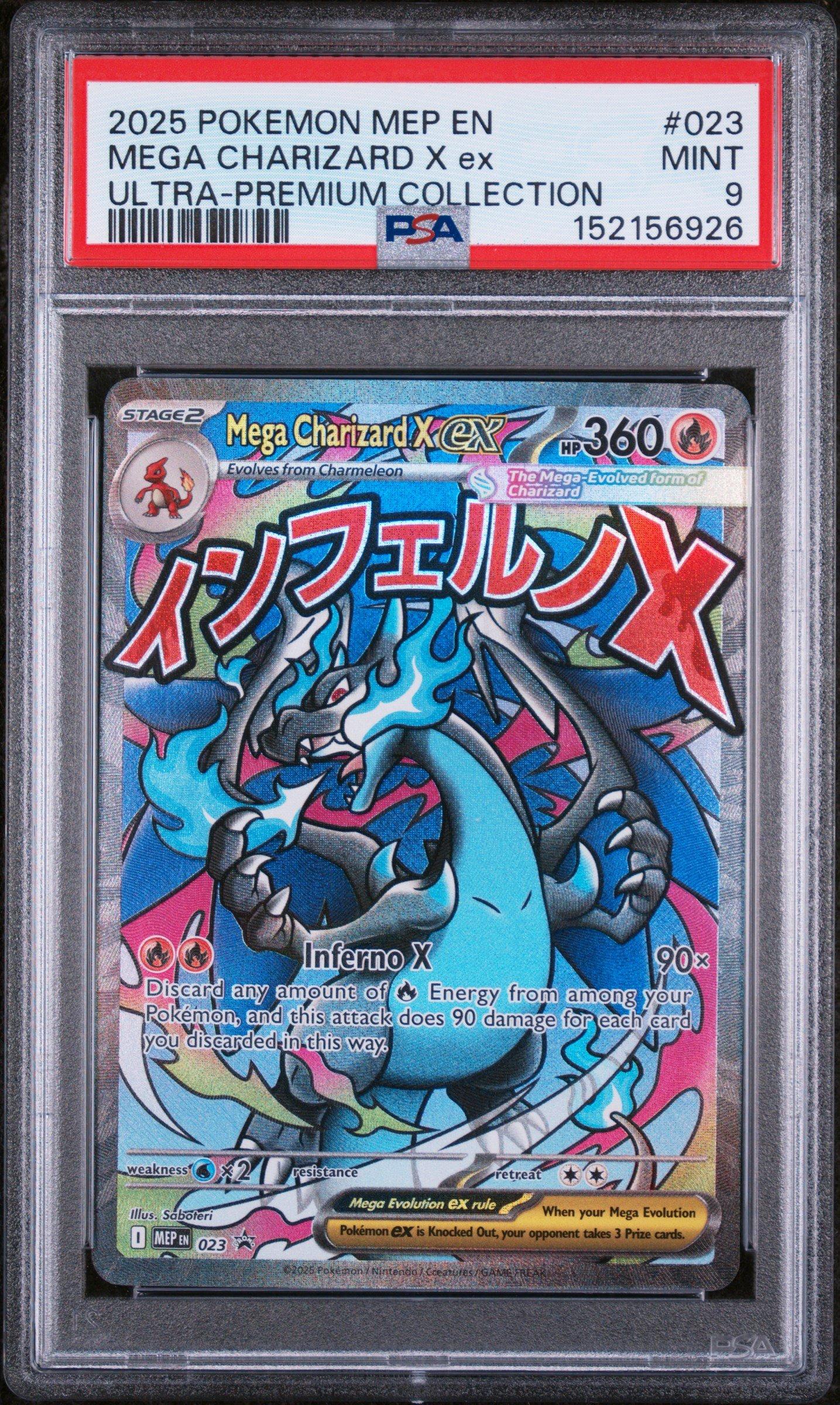 2025 Pokemon Mep En-me Black Star Promo 023 Mega Charizard X Ex