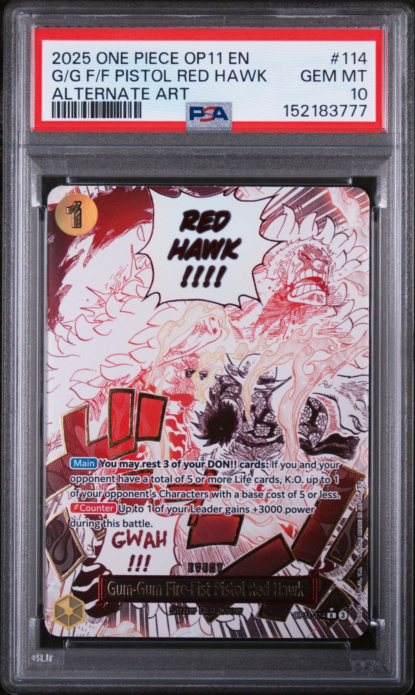 2025 One Piece Op11-a Fist Of Divine Speed 114 Gum-gum Fire-fist