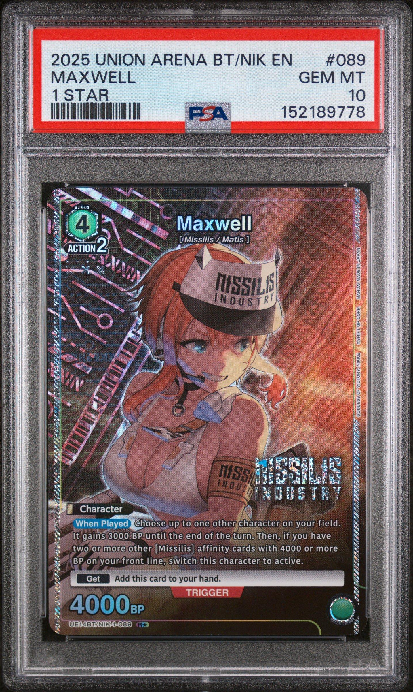 2025 Union Arena Ue14bt/nik Goddess Of Victory: Nikke 089 Maxwell