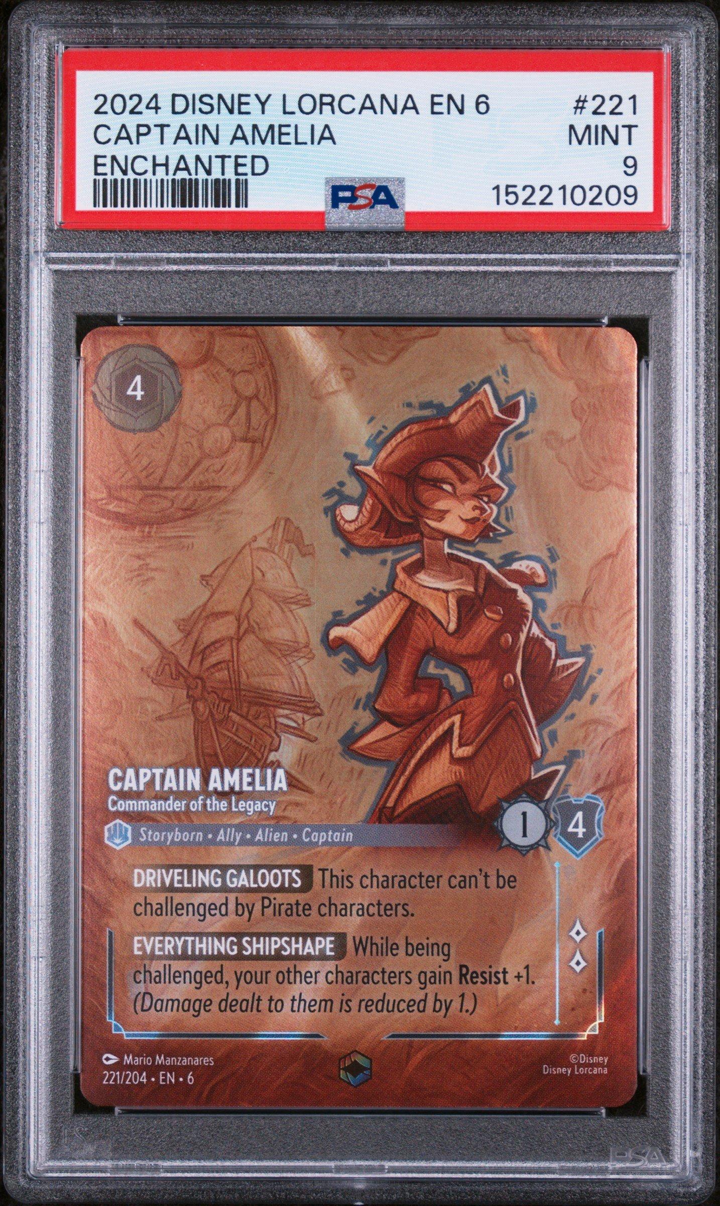 2024 Disney Lorcana En 6-azurite Sea 221 Captain Amelia