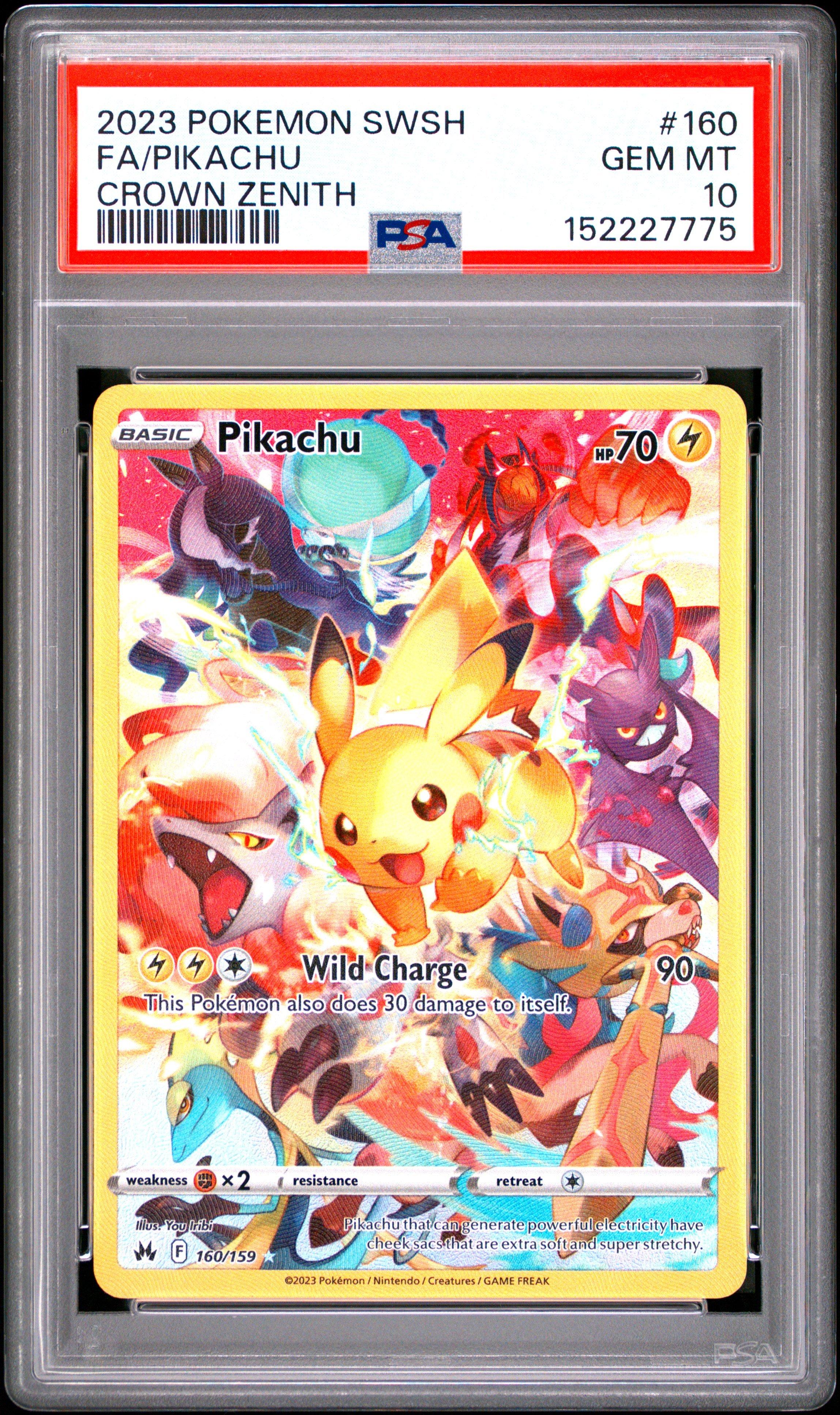 2023 Pokemon Sword And Shield Crown Zenith 160 Full Art/pikachu