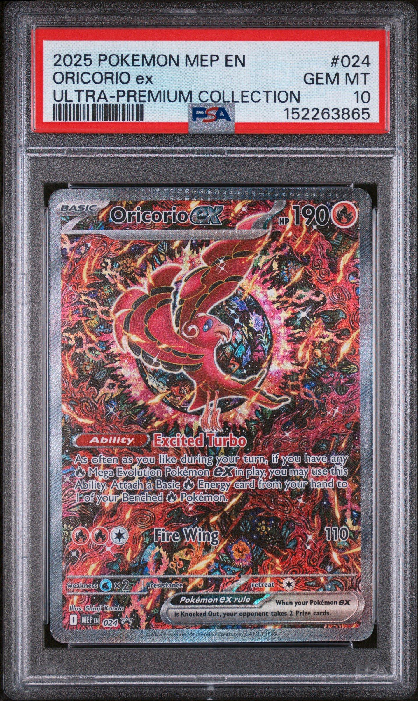 2025 Pokemon Mep En-me Black Star Promo 024 Oricorio Ex Mega