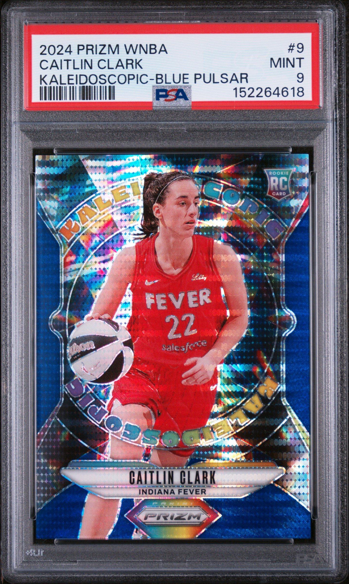 2024 Panini Prizm Wnba Kaleidoscopic 9 Caitlin Clark Blue Pulsar