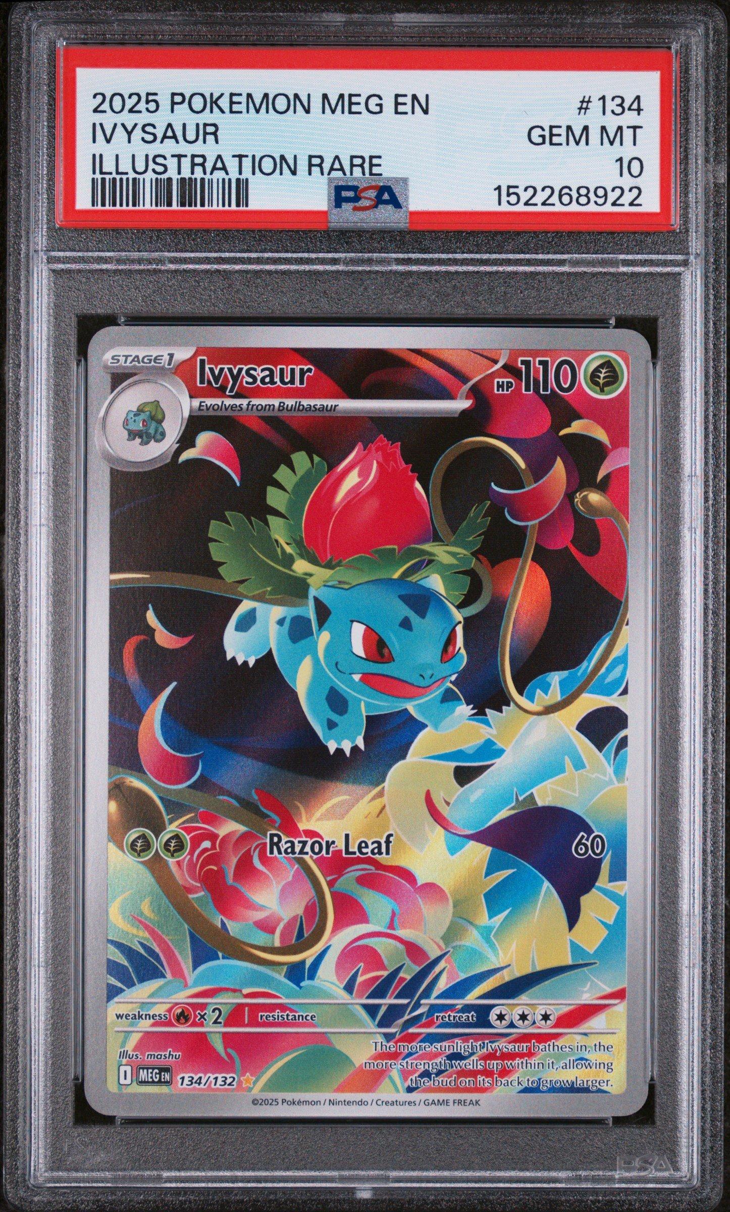 2025 ポケモンカード Ivysaur ART RARE 2025 Pokemon Meg En-mega Evolution 134 Ivysaur Illustration Rare