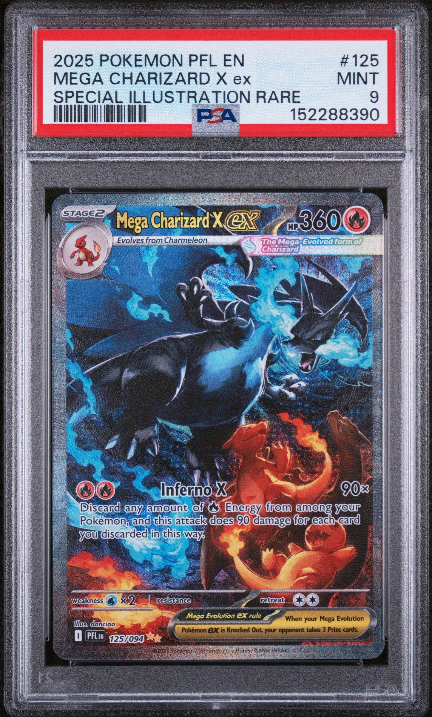 2025 ポケモン PFL EN MEGA CHARIZARD X EX 鑑賞用 2025 Pokemon Pfl En-phantasmal Flames 125 Mega Charizard X Ex