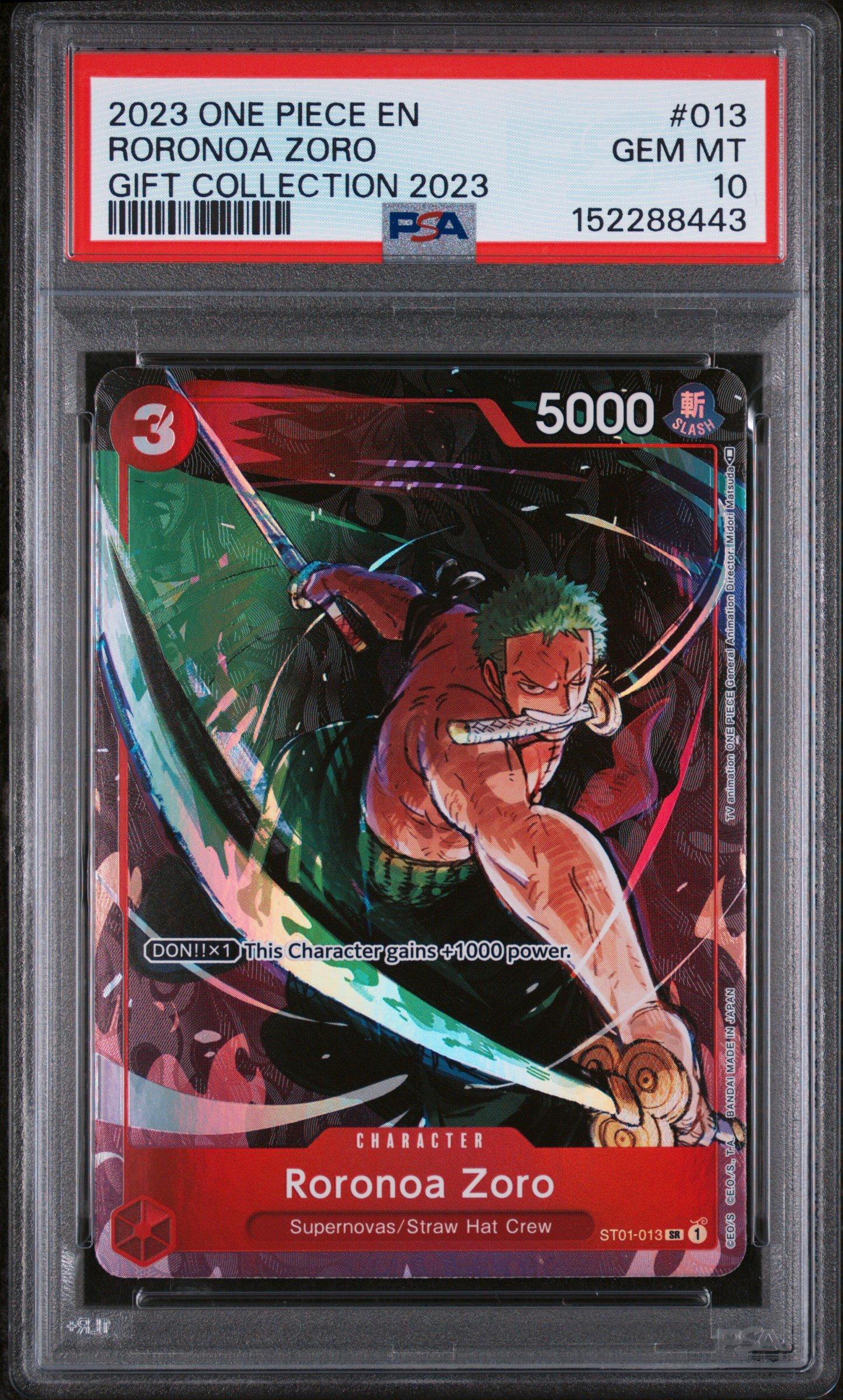 2023 One Piece Gift Collection 2023 013 Roronoa Zoro PSA 10 Graded