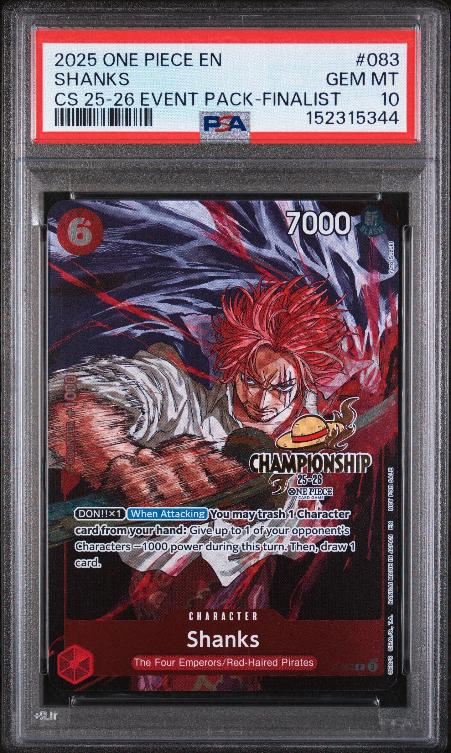 2025 One Piece Championship 2025-26 Event Pack 083 Shanks Finalist