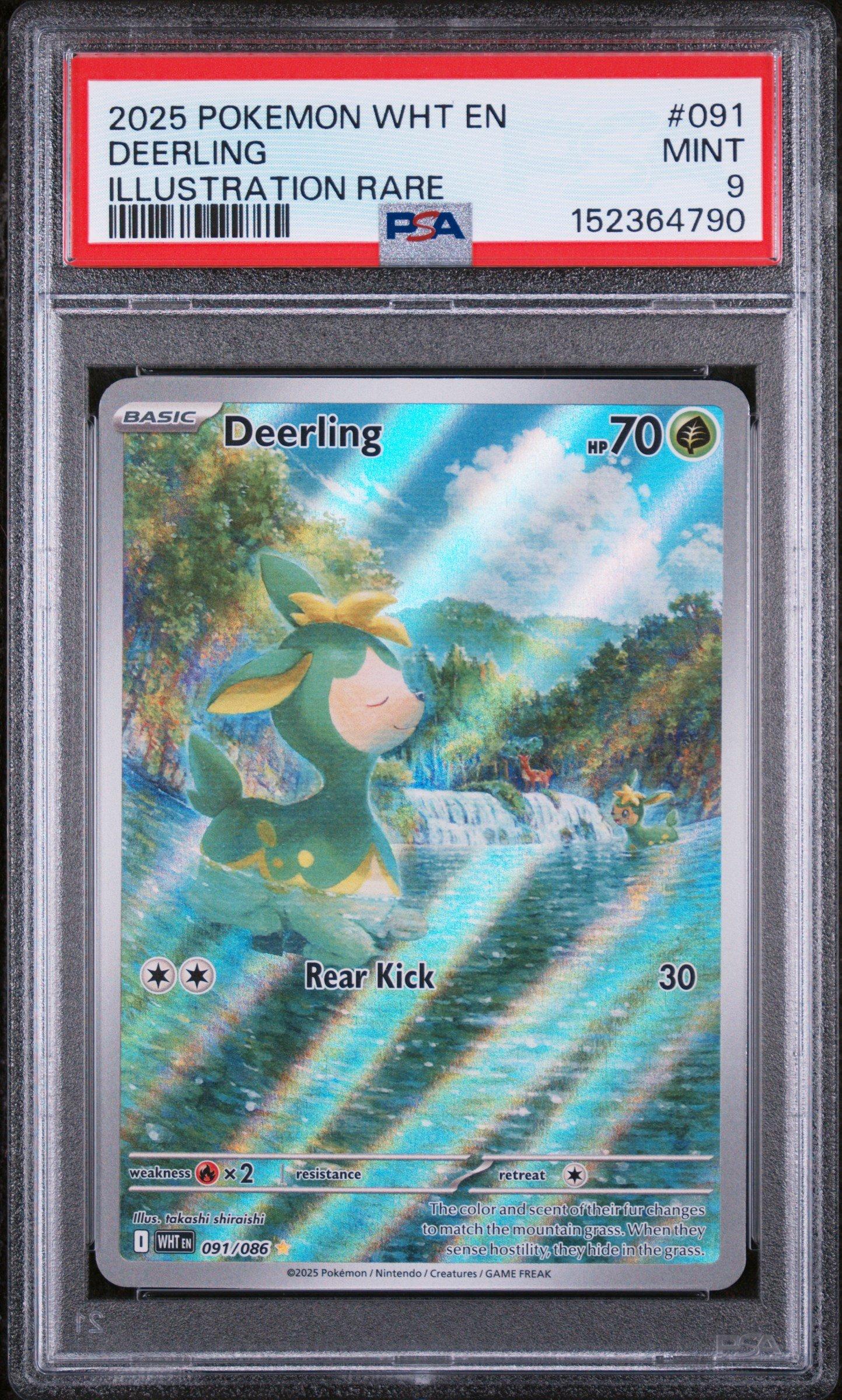 2025 Pokemon Wht En-white Flare 091 Deerling Illustration Rare PSA 9 Graded  Card | GameStop