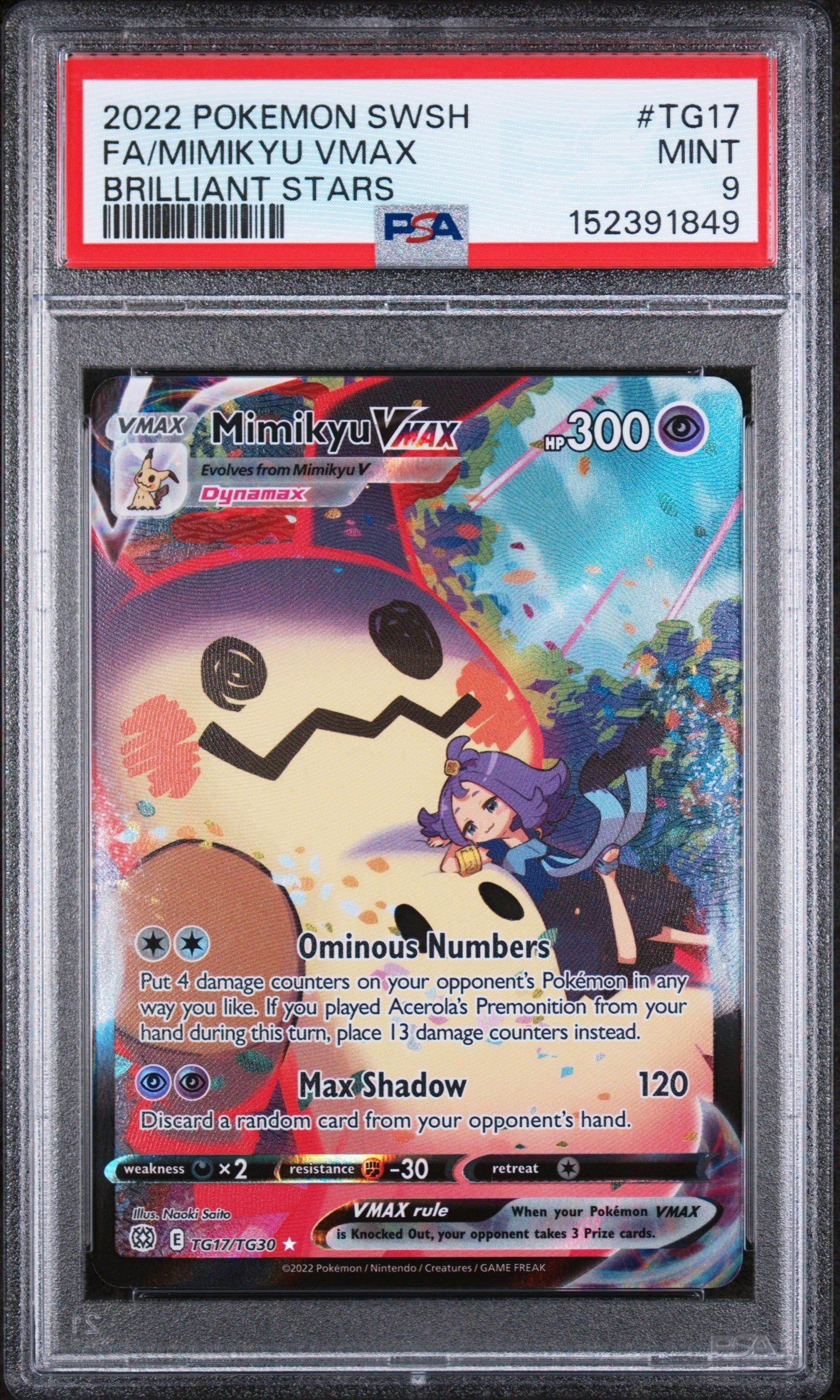 2022 Pokemon Sword & Shield Brilliant Stars Tg17 Full Art/mimikyu
