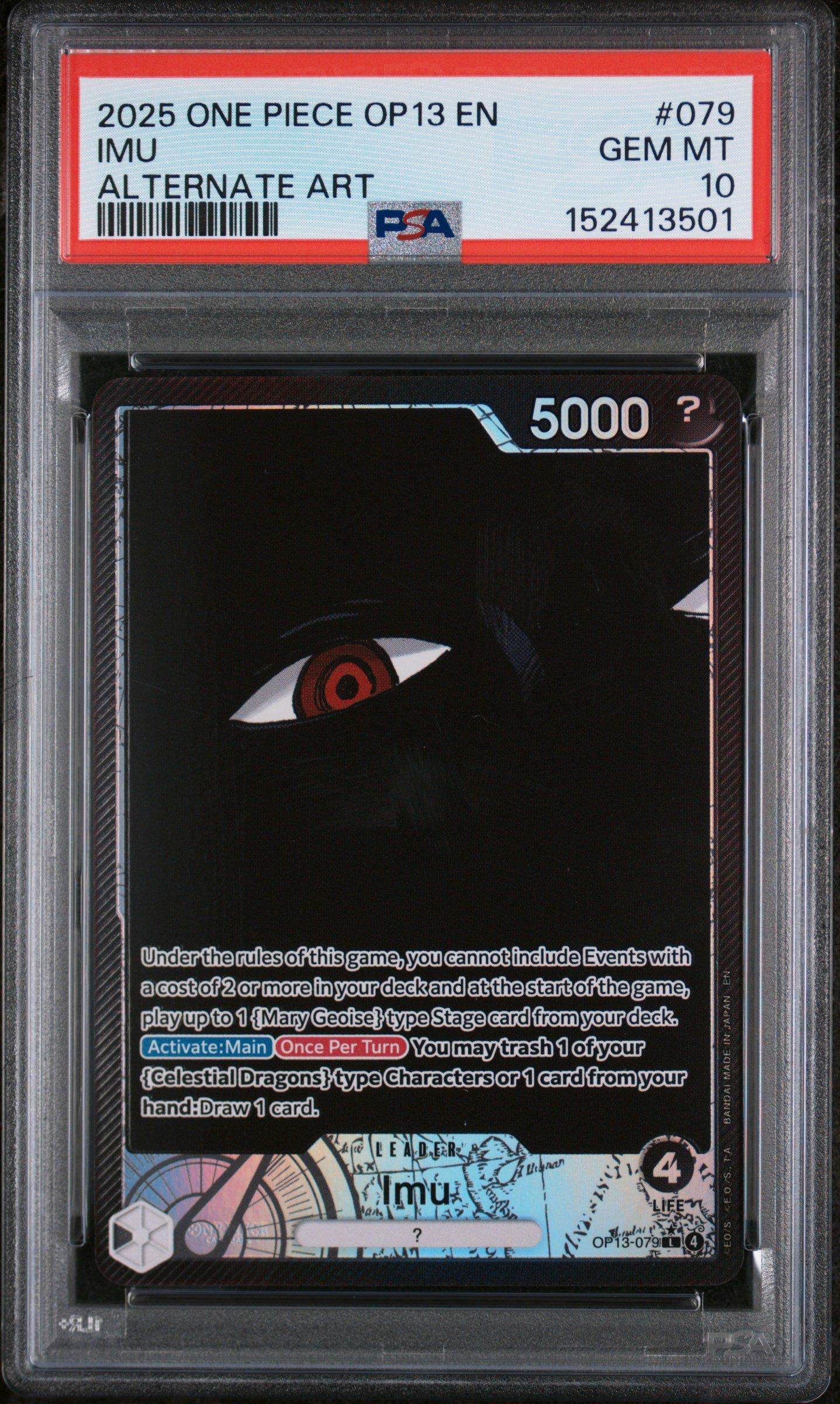 2025 One Piece Op13-carrying On His Will 079 Imu Alternate Art PSA