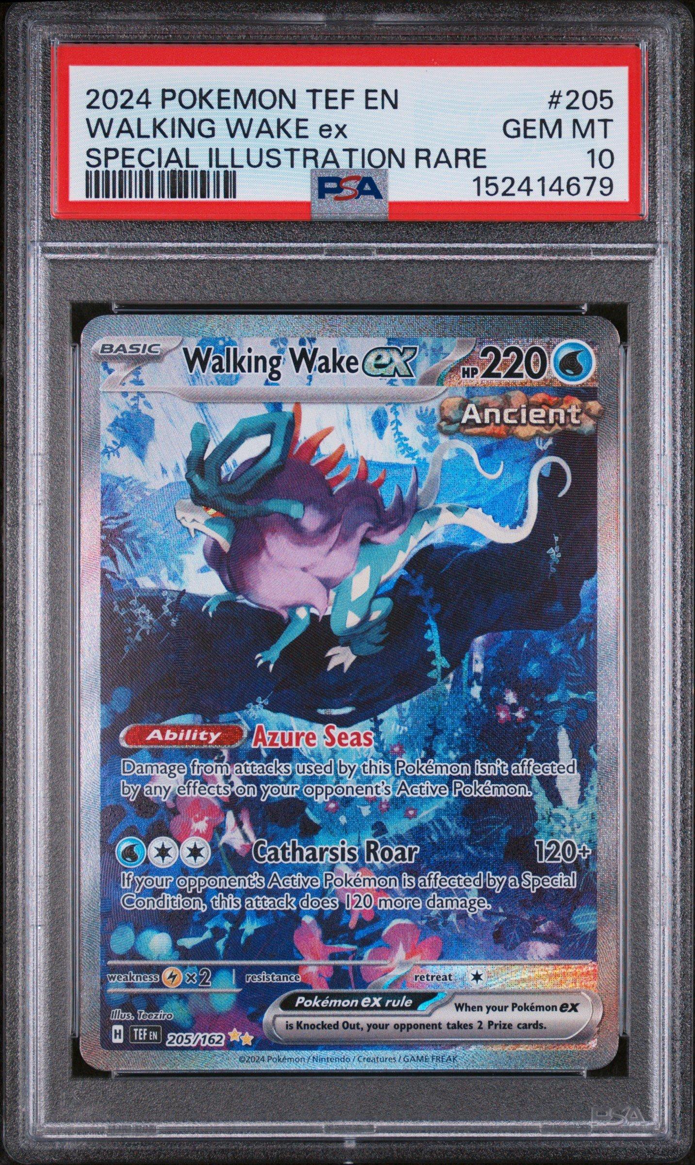 2024 Pokemon Tef En-temporal Forces 205 Walking Wake Ex Special