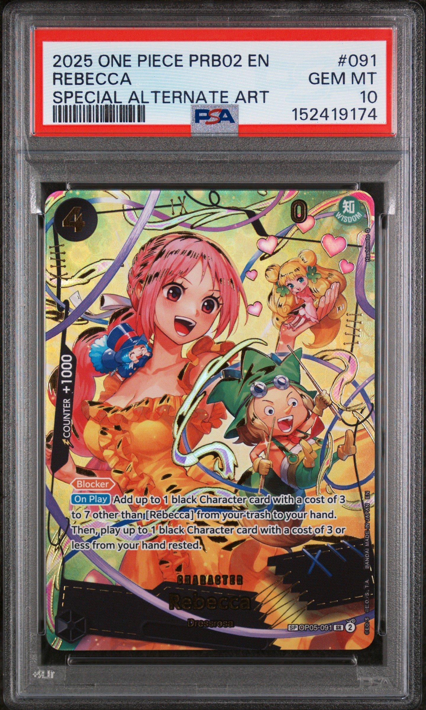 レベッカ PSA10 PRB02-091 スペシャルカード 2025 One Piece Prb02-premium Booster -one Piece Card The Best- Vol