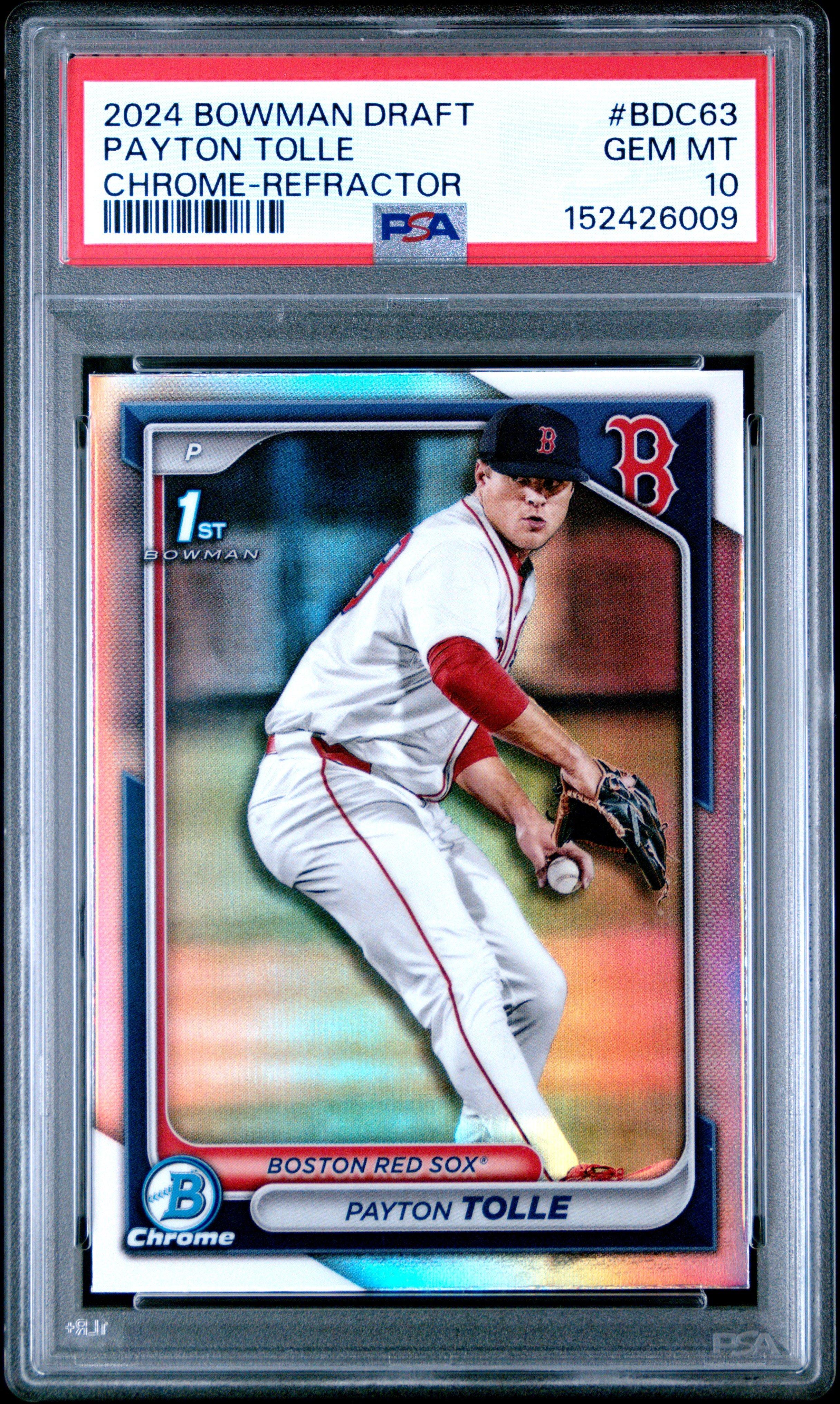 2024 Bowman Draft Bdc63 Payton Tolle Chrome-refractor PSA 10 