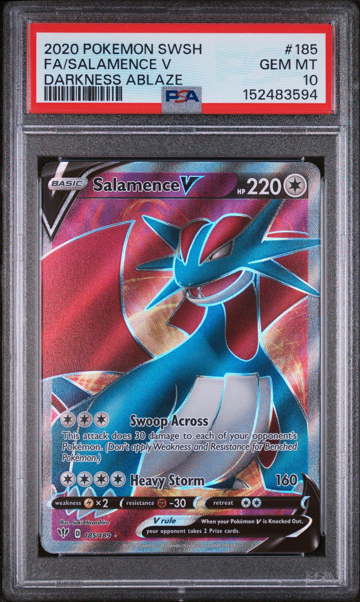 2020 Pokemon Sword & Shield Darkness Ablaze 185 Full Art/salamence