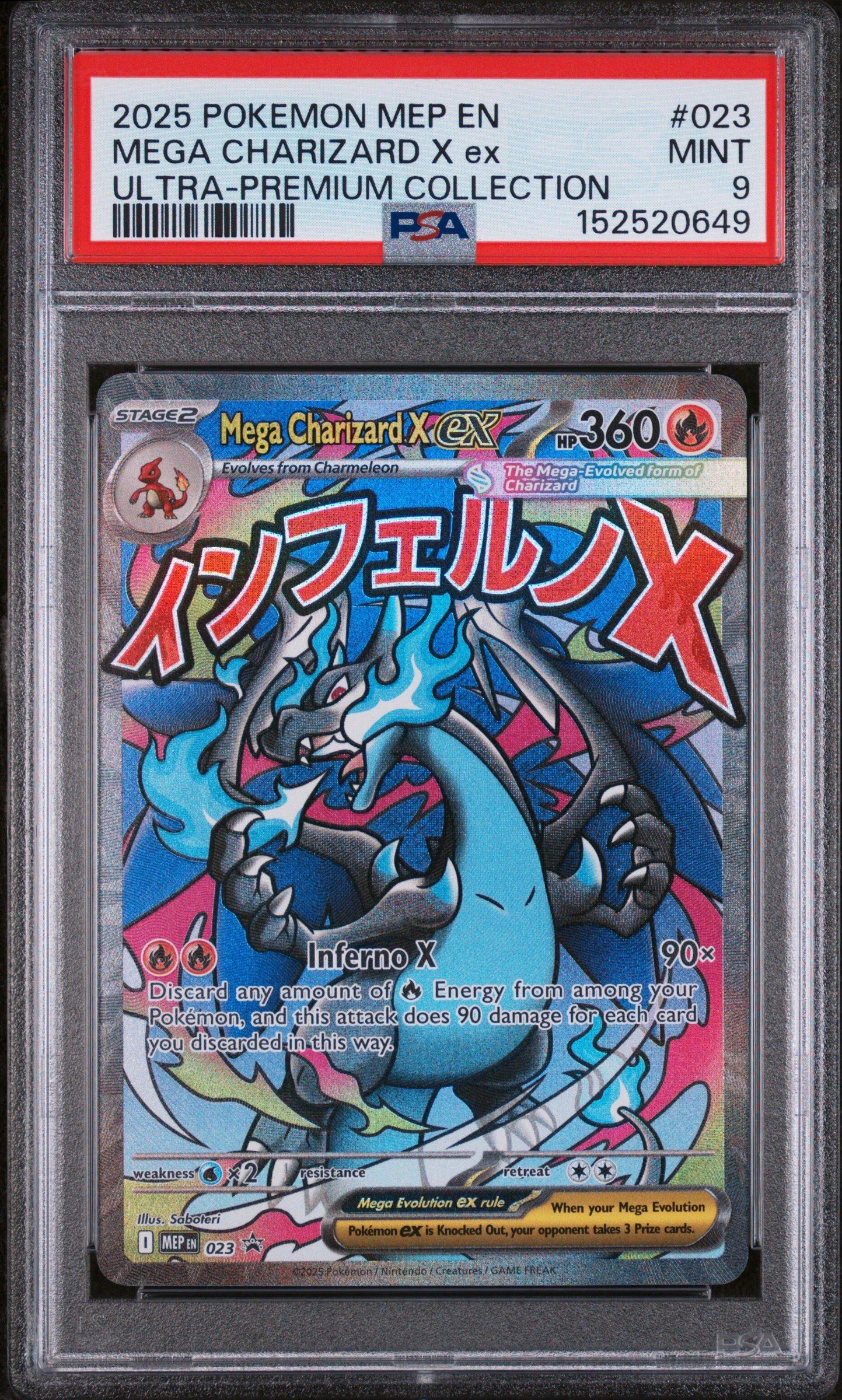 2025 Pokemon Mep En-me Black Star Promo 023 Mega Charizard X Ex