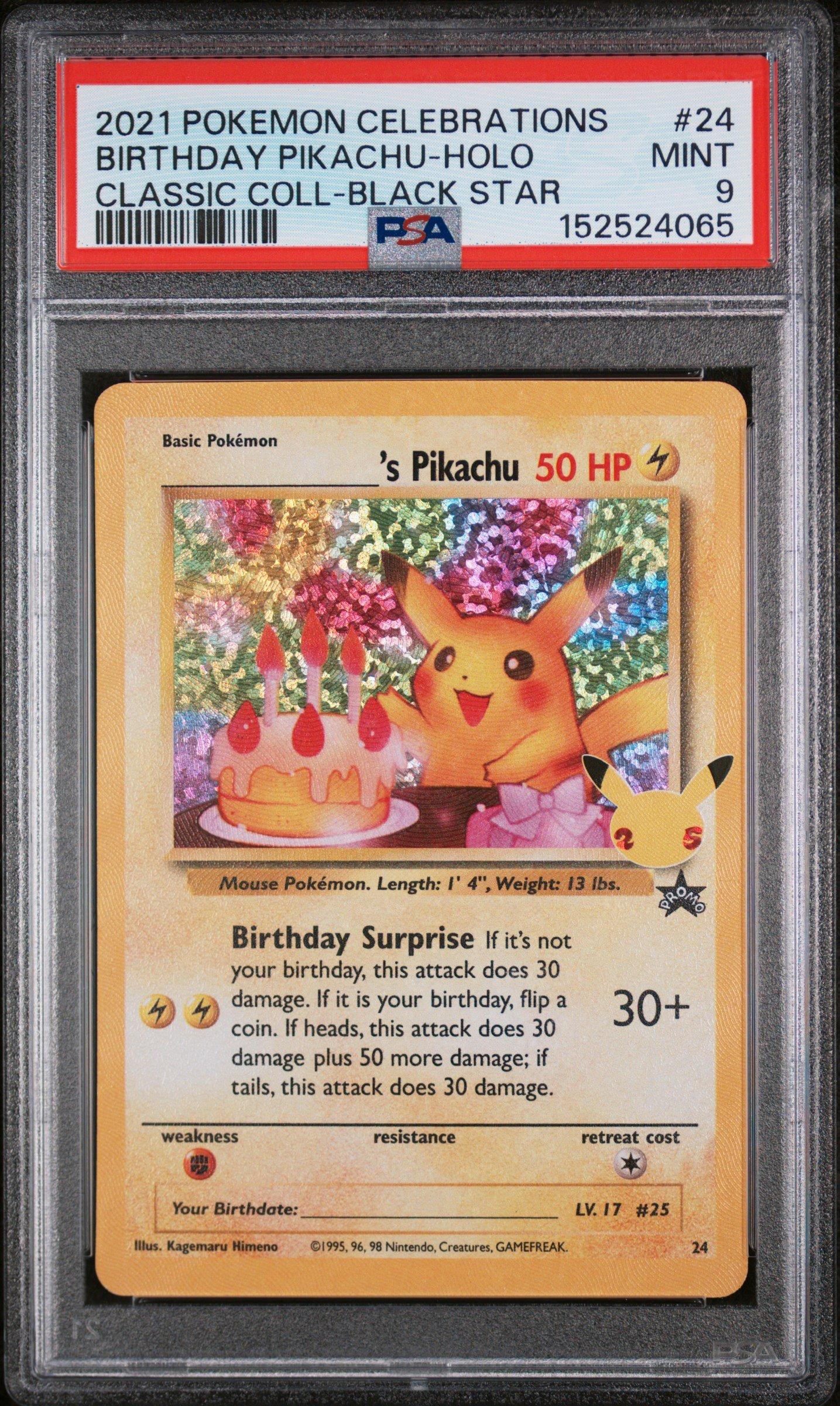 2021 Pokemon Celebrations Classic Collection 24 Birthday Pikachu