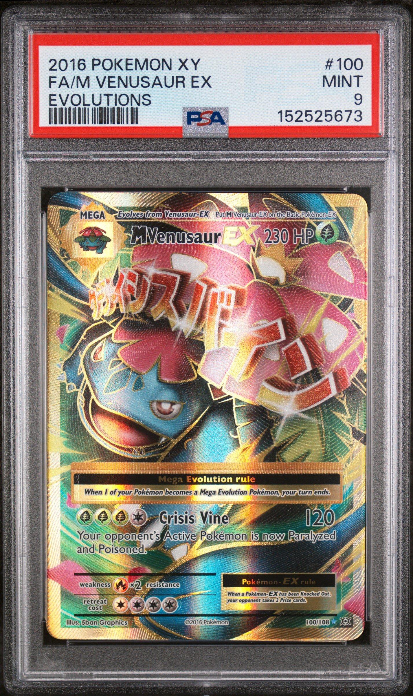 2016 Pokemon Xy Evolutions 100 Full Art/m Venusaur Ex PSA 9 Graded