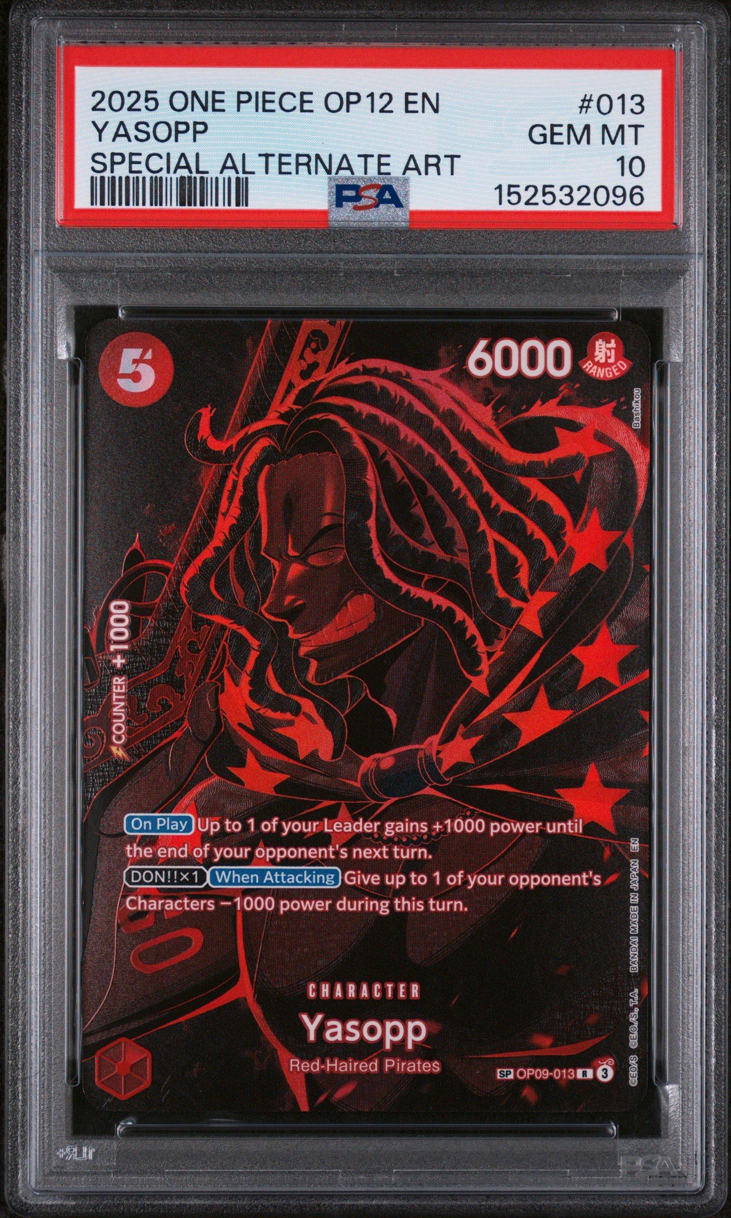 PSA 10 カード 2025 One Piece Op12-legacy Of The Master 013 Yasopp Special