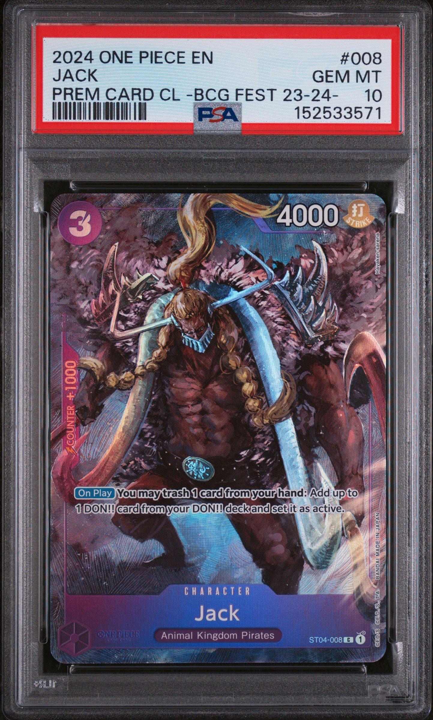 2024 One Piece Op08-two Legends 098 Kalgara Alternate Art PSA 10
