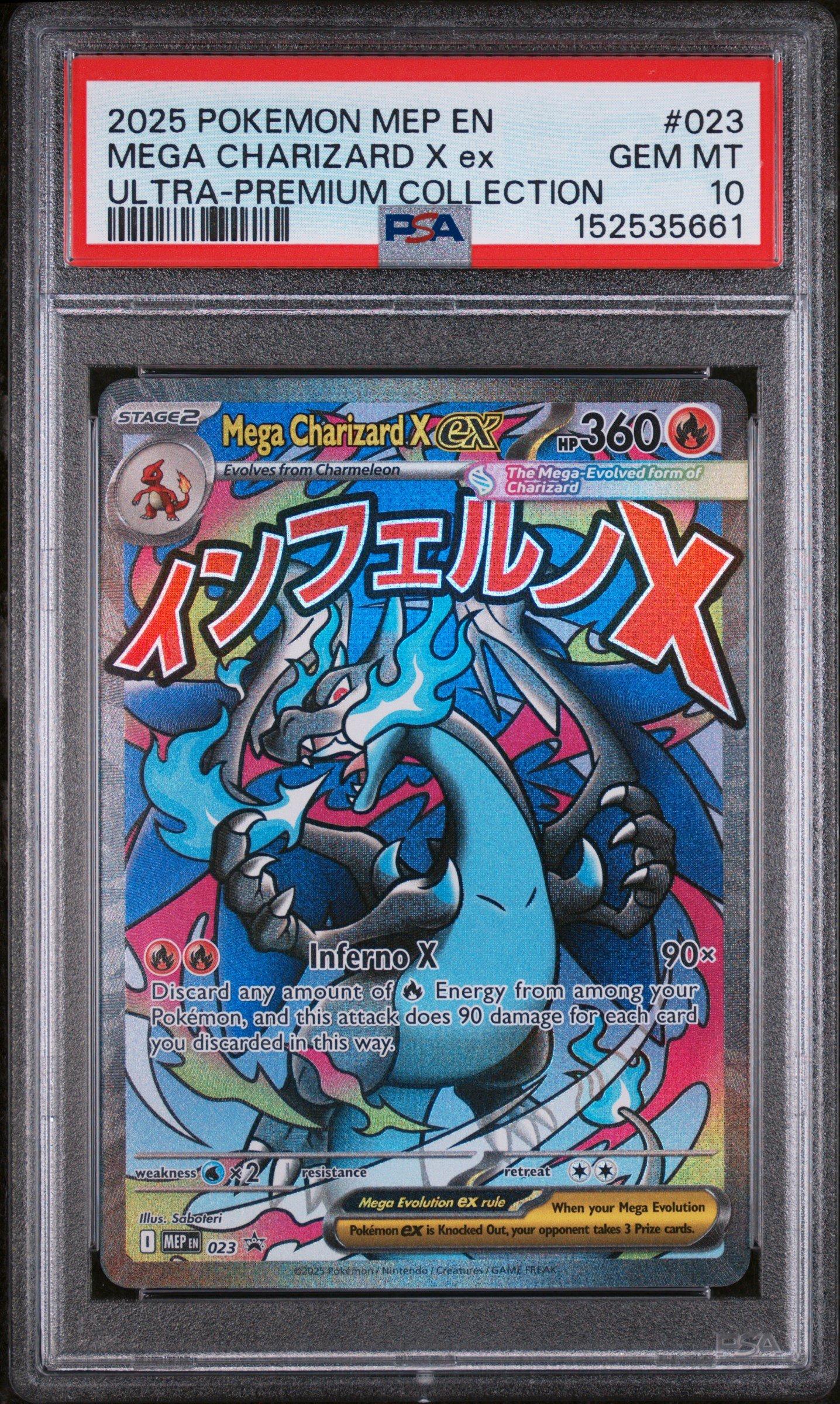 2025 Pokemon Mep En-me Black Star Promo 023 Mega Charizard X Ex
