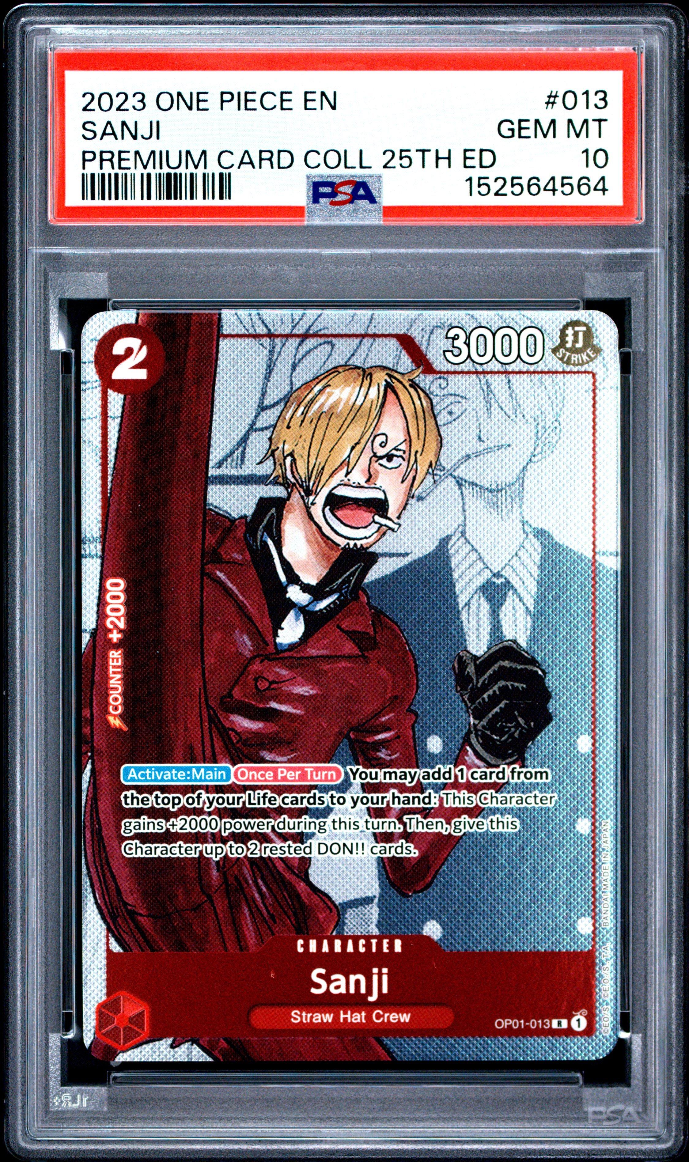 2023 One Piece Premium Card Collection 25th Edition 013 Sanji PSA