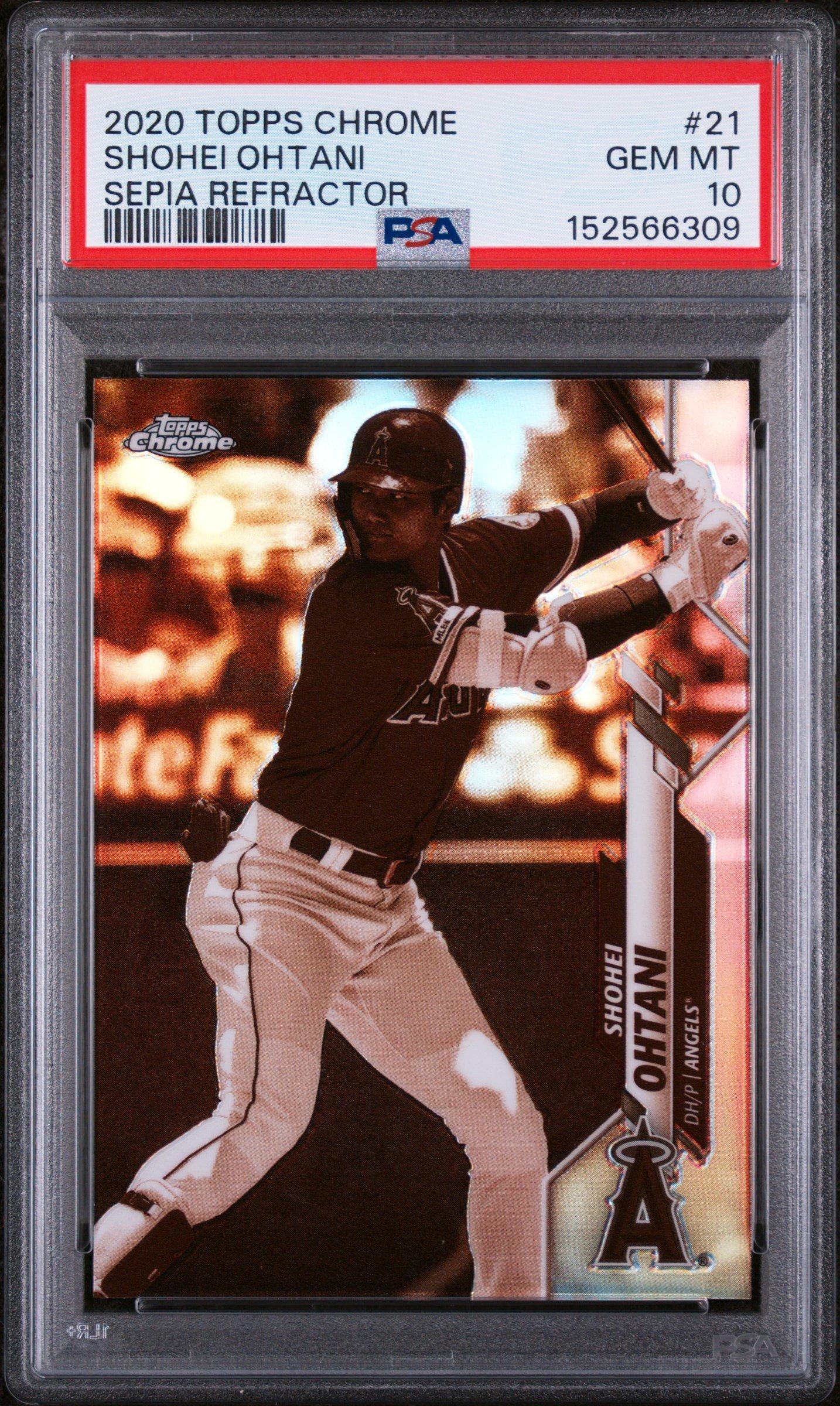 2020 Topps Chrome 21 Shohei Ohtani Sepia Refractor PSA 10 Graded