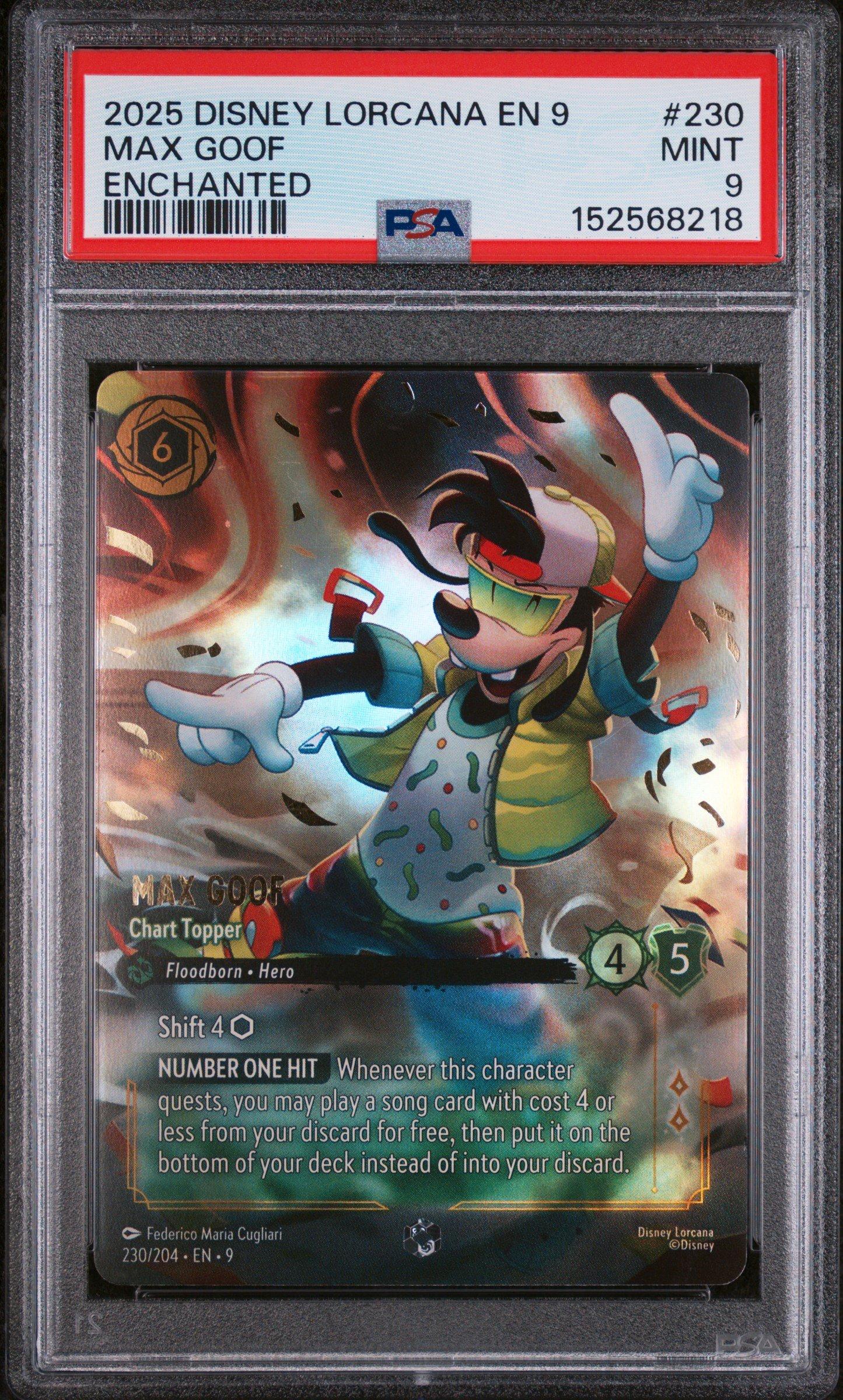 2025 Disney Lorcana En 9-fabled 230 Max Goof - Chart Topper