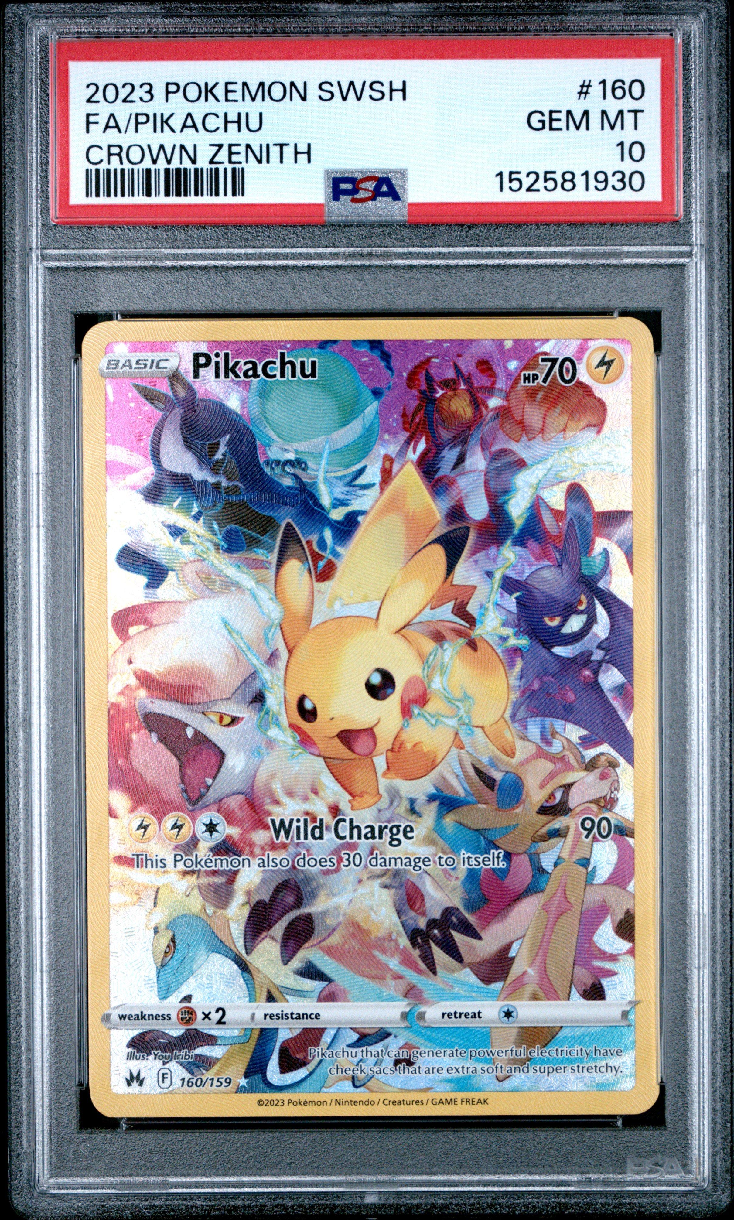 2023 Pokemon Sword And Shield Crown Zenith 160 Full Art/pikachu