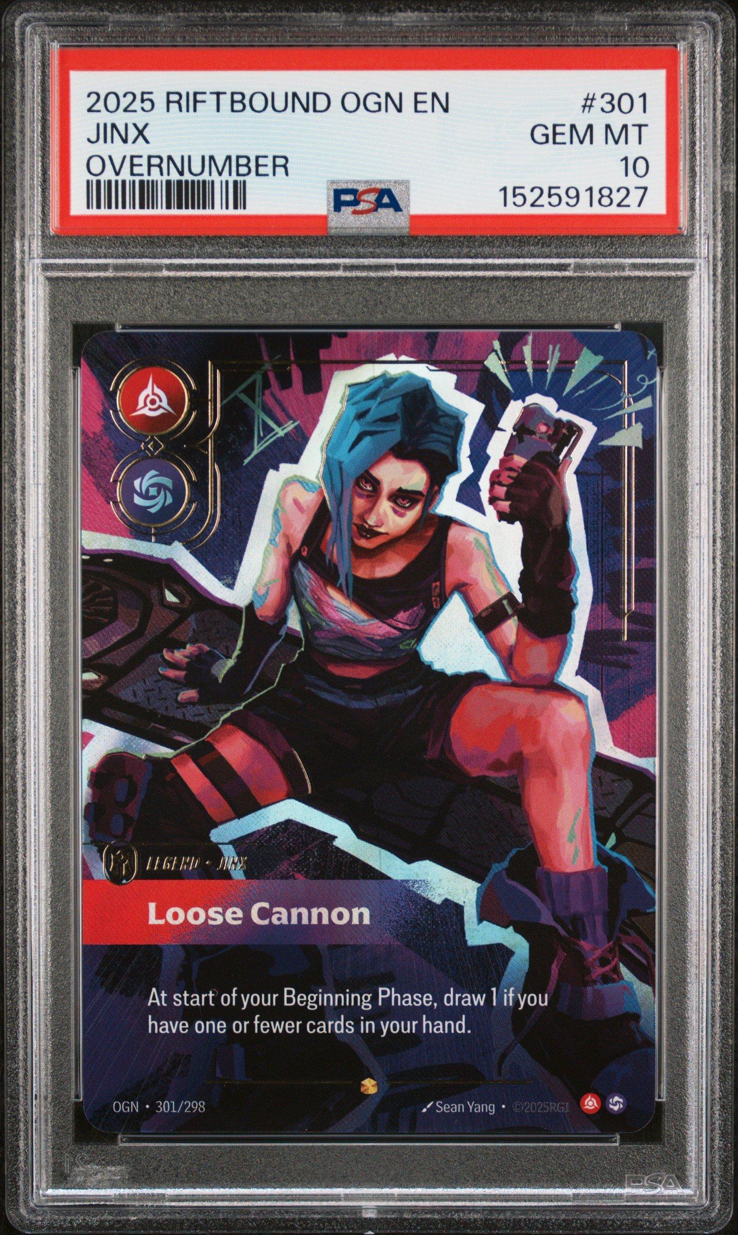 2025 Riftbound: League Of Legends Ogn-origins 301 Jinx - Loose