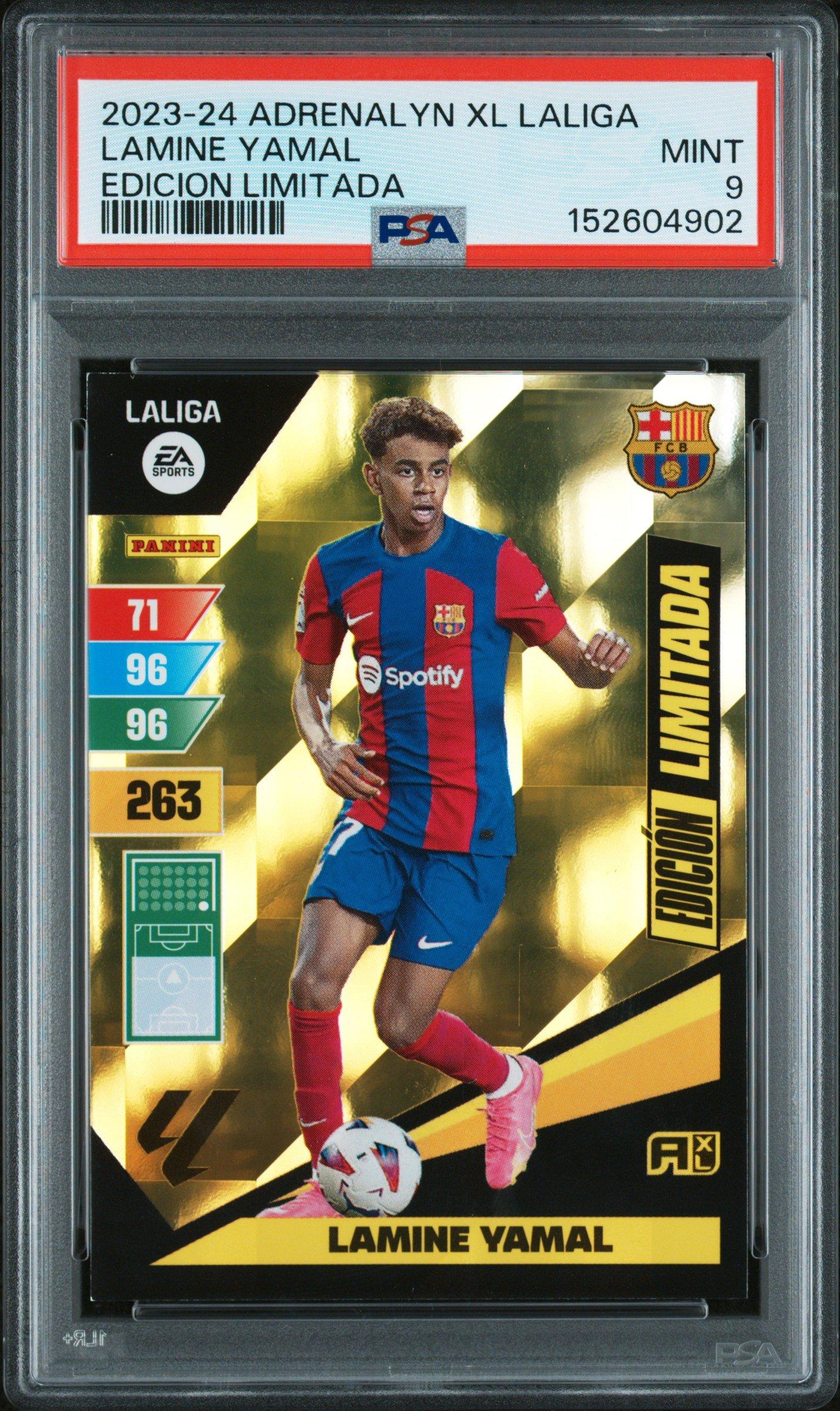 lamine yamal graded card 2023-24 Donruss #54 RC Rookie Spain Official FIFA Soccer Card in Raw (NM or Better) Condition : Sports & Outdoors Encapsulated in a tamper Lamine Yamal Barcelona Autographed 2023-24