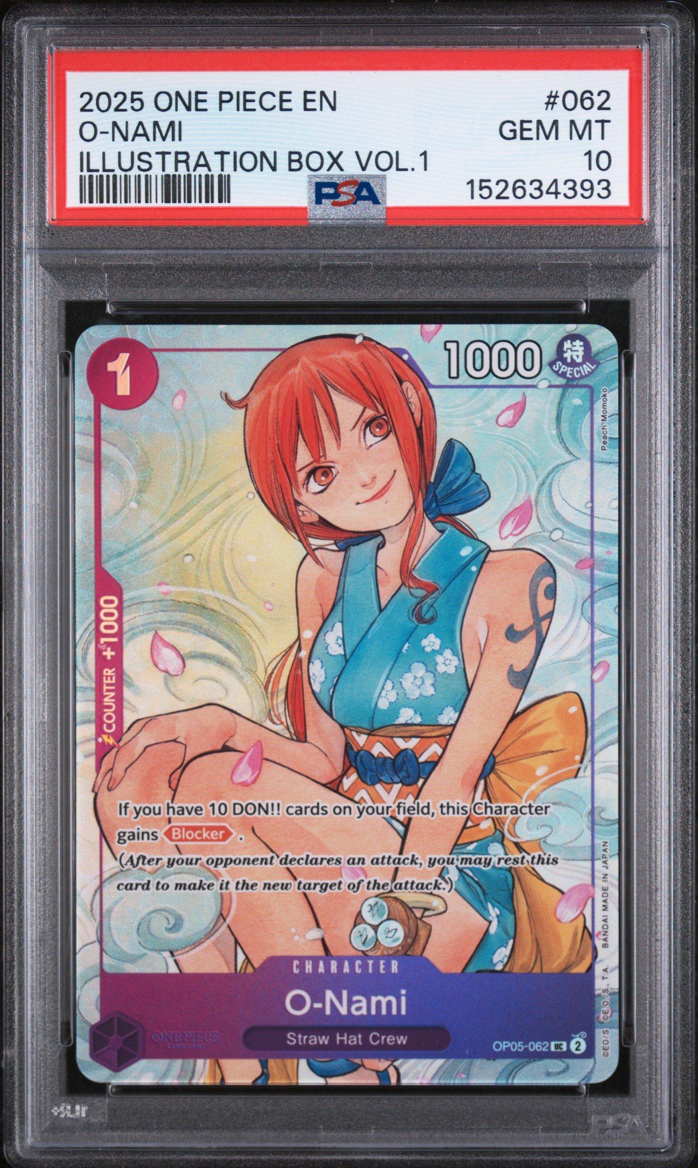 2025 One Piece Promos 062 O-nami Illustration Box Vol.1 PSA 10