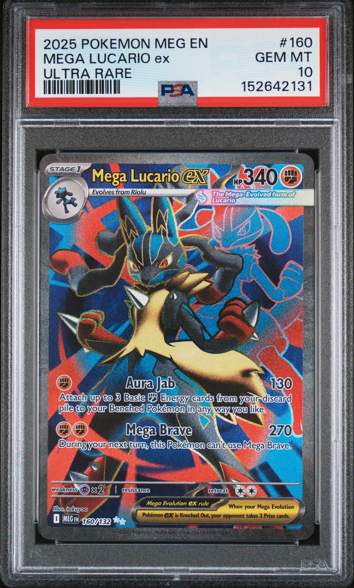 2025 Pokemon Meg En-mega Evolution 160 Mega Lucario Ex Ultra Rare