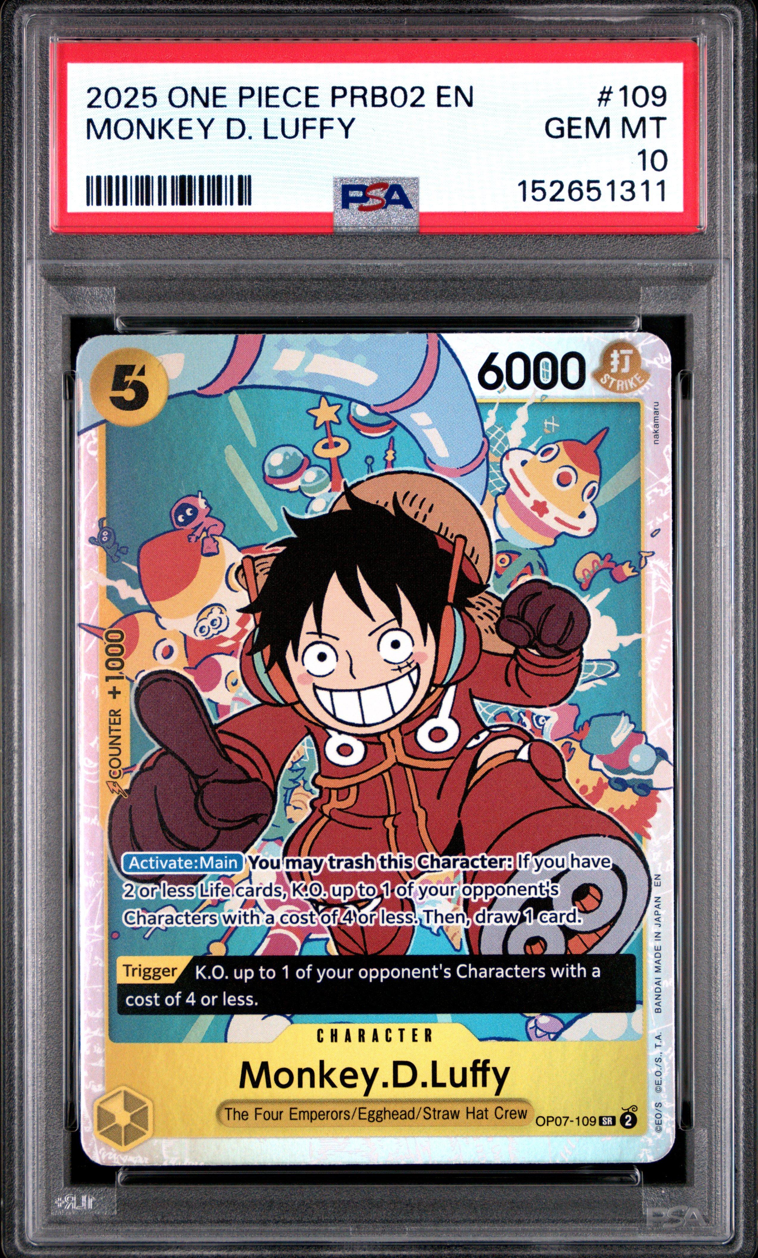 2025 One Piece Prb02-premium Booster -one Piece Card The Best- Vol