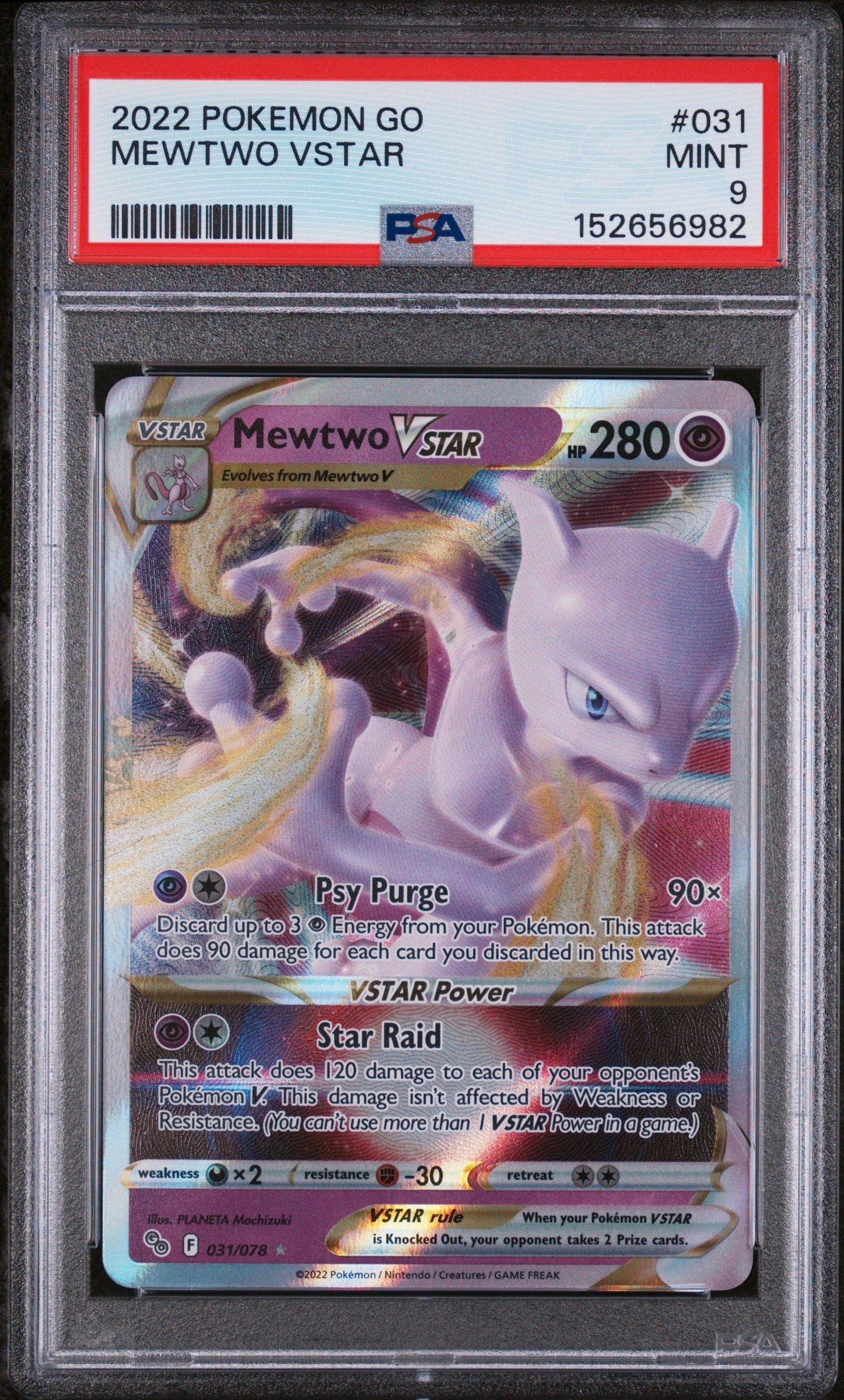2022 Pokemon Go 031 Mewtwo Vstar PSA 9 Graded Card | GameStop