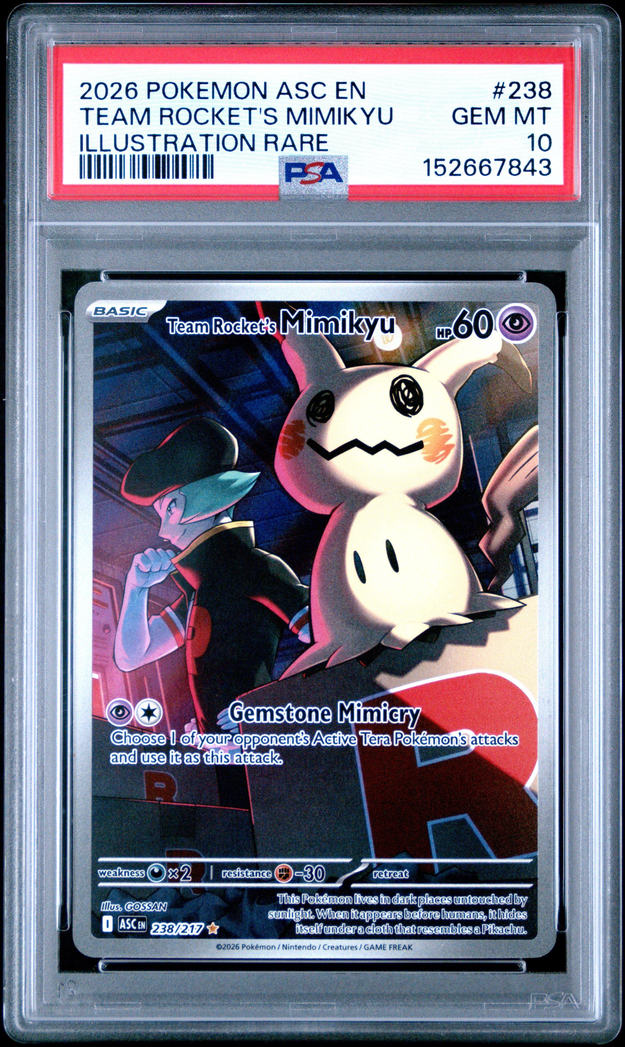 2026 Pokemon Asc En-ascended Heroes 238 Team Rocket's Mimikyu