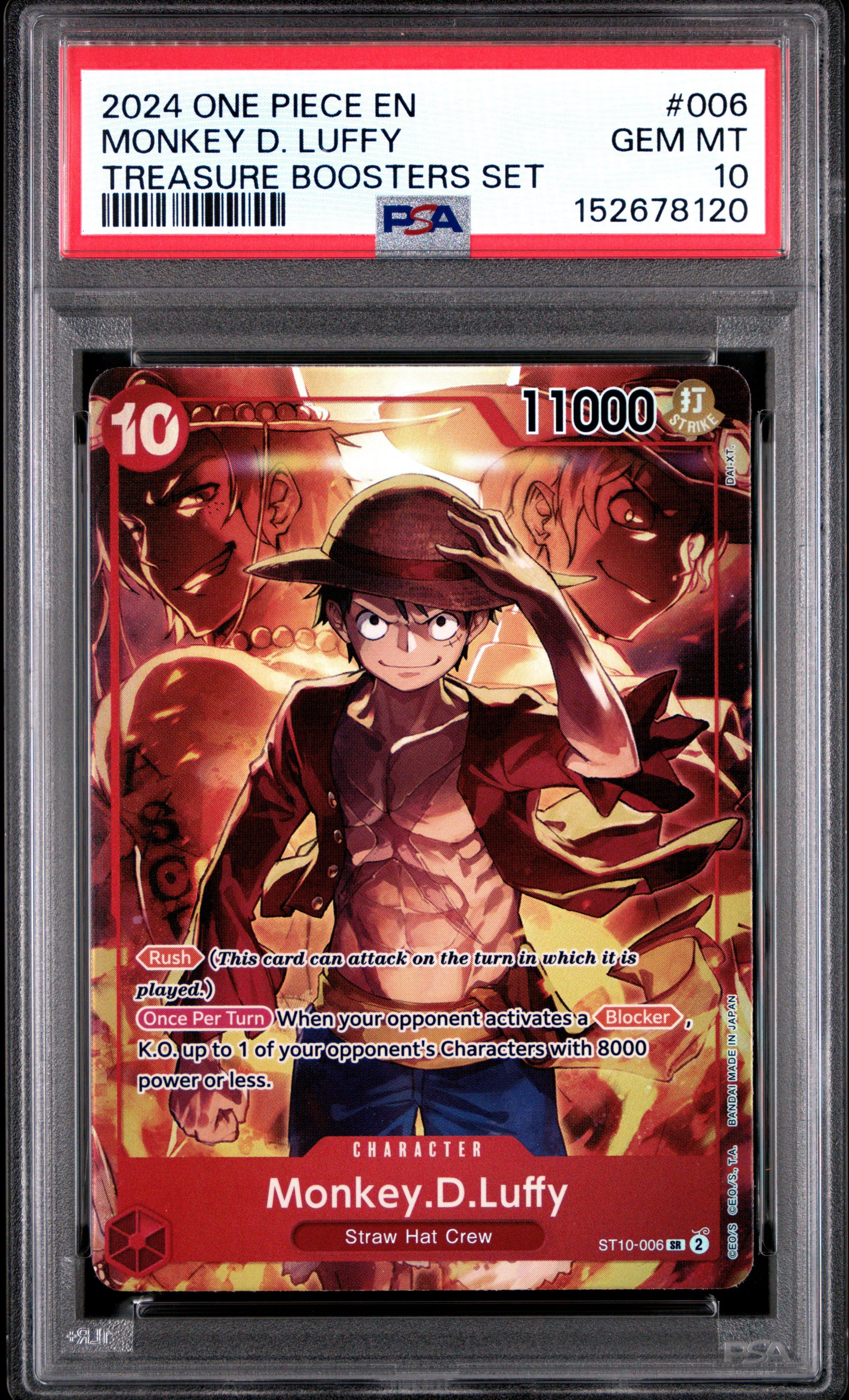 2024 One Piece Promos 006 Monkey D. Luffy Treasure Boosters Set