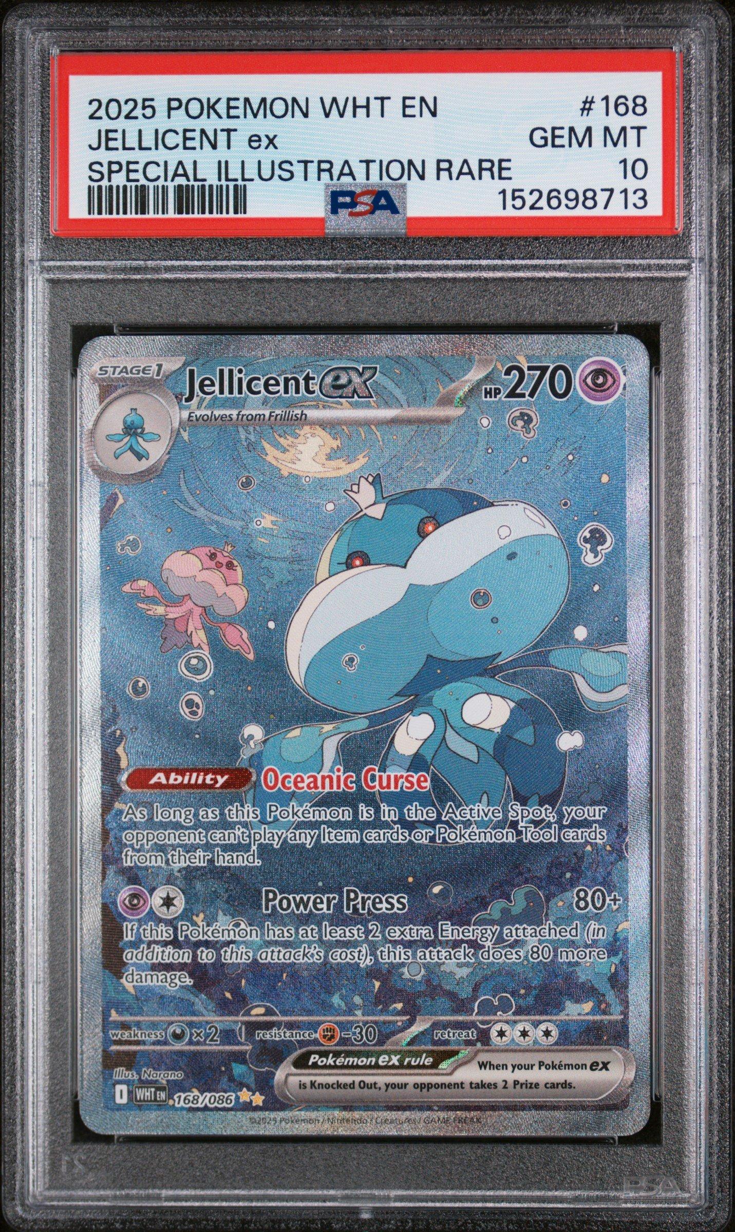 2025 Pokemon Wht En-white Flare 168 Jellicent Ex Special