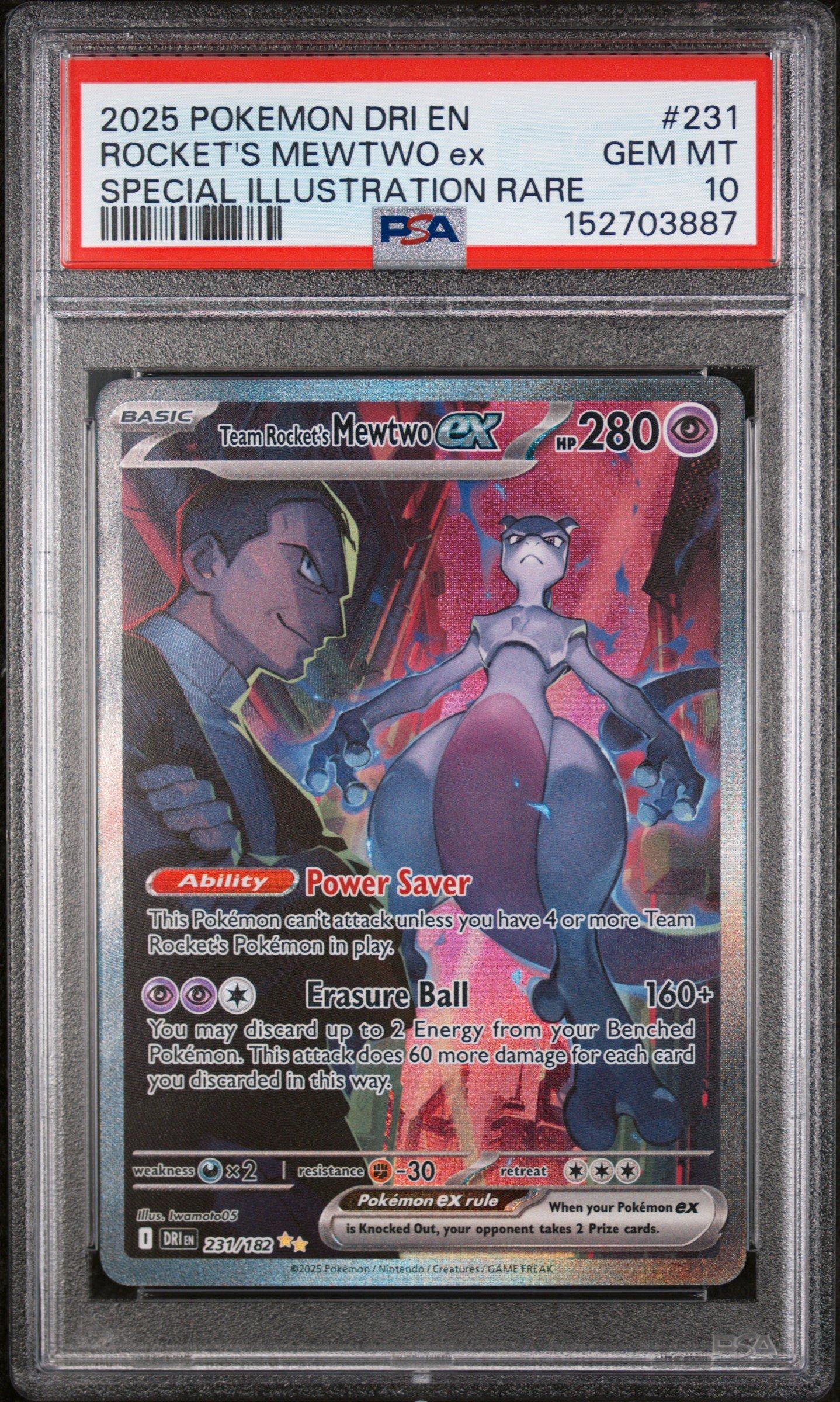2025 Pokemon Dri En-destined Rivals 231 Team Rocket's Mewtwo Ex