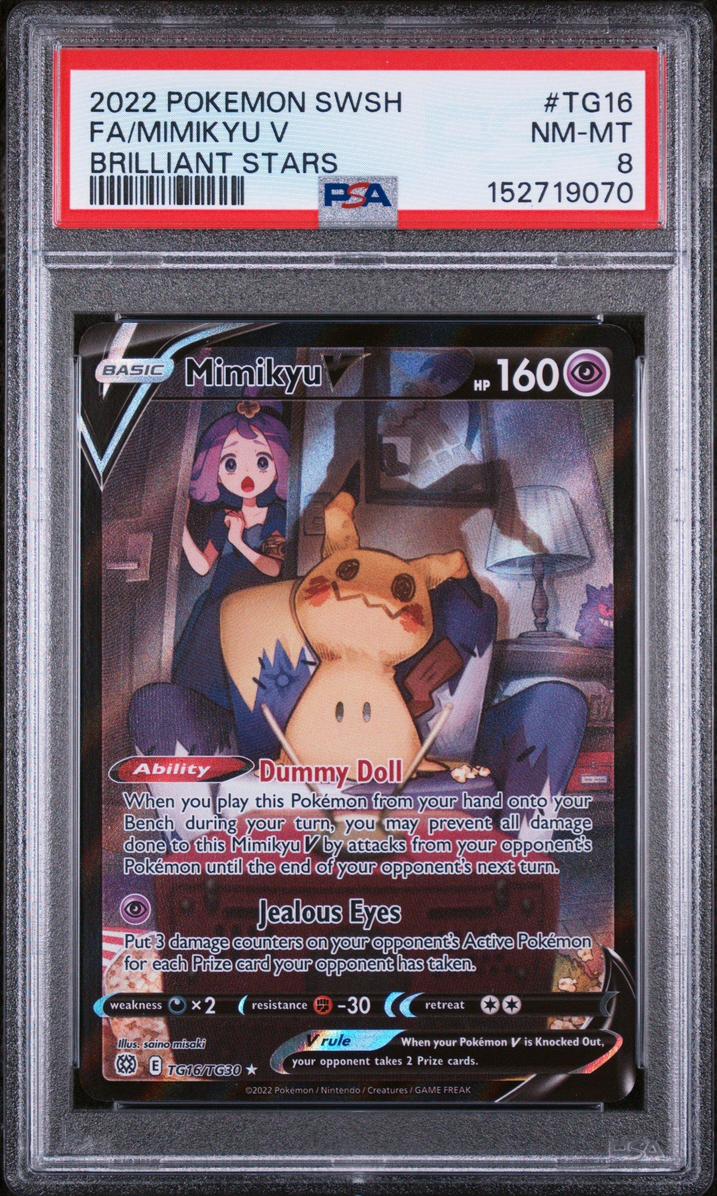 mimikyu v pokemon card & Vmax 069/172 Brilliant Stars few Pokmon do a better job of stacking damage on the opposing bench 2022 Pokemon Sword & Shield