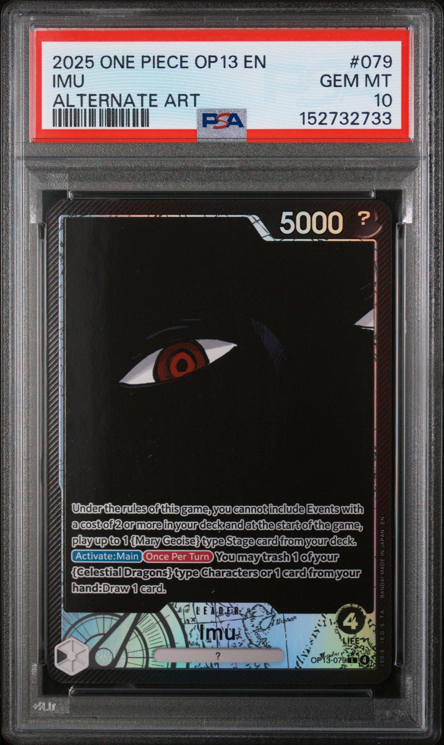 2025 One Piece Op13-carrying On His Will 079 Imu Alternate Art PSA