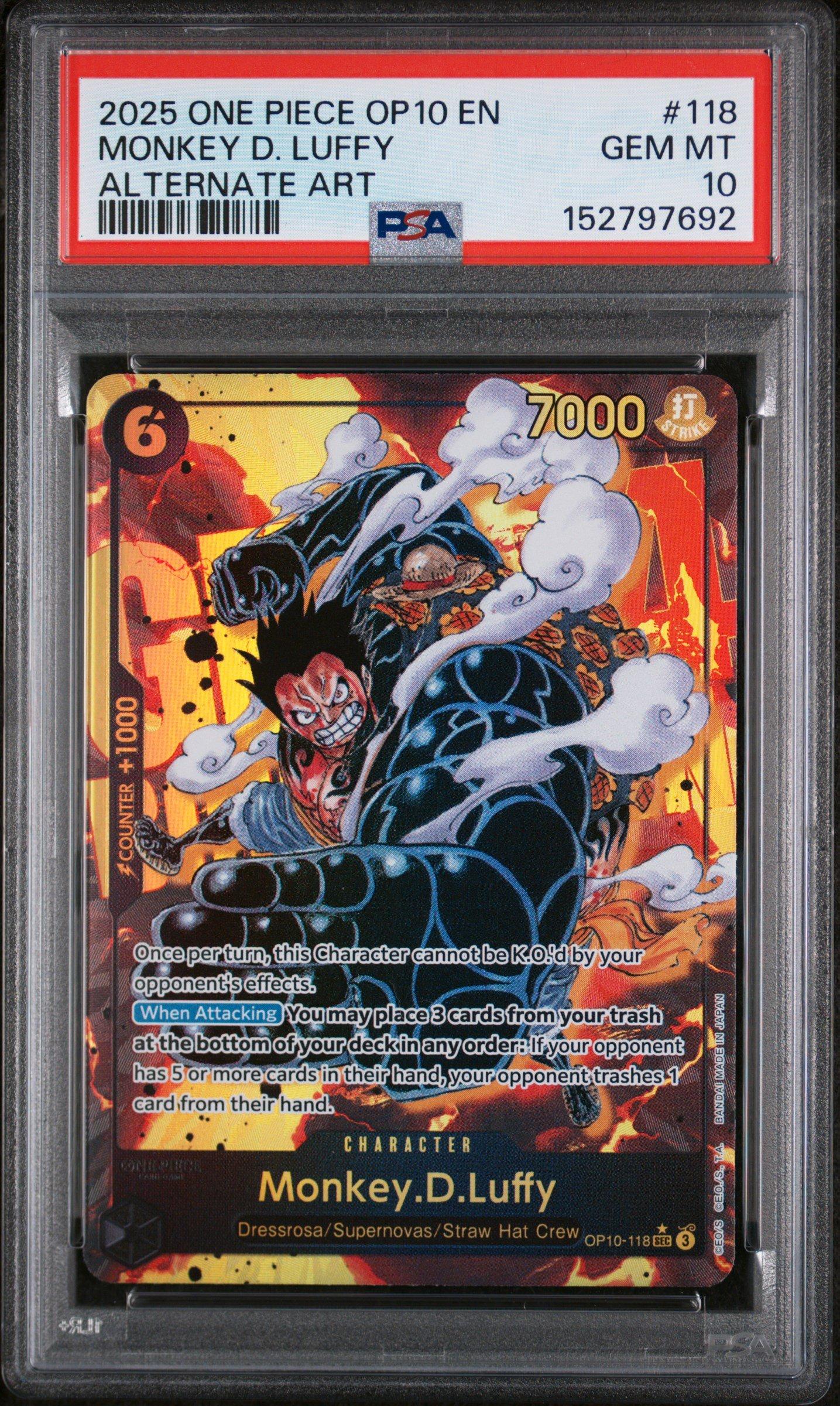 2025 One Piece Op10-royal Blood 118 Monkey D. Luffy Alternate Art