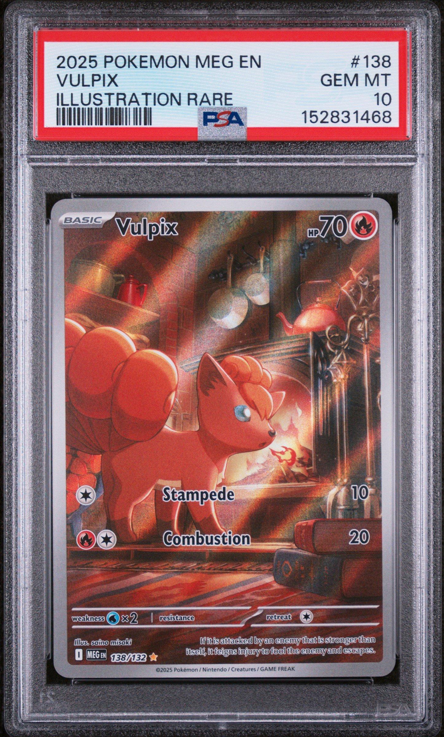 2025 Pokemon Meg En-mega Evolution 138 Vulpix Illustration Rare