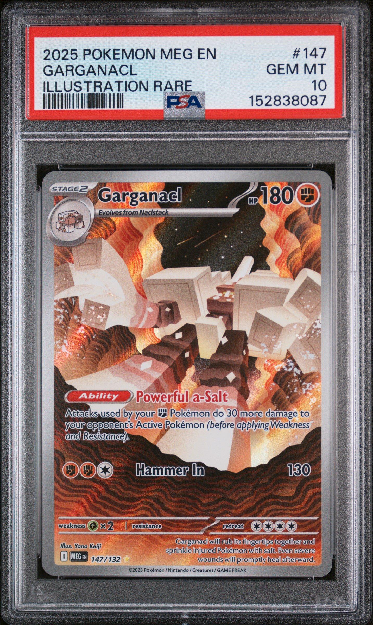 2025 Pokemon Meg En-mega Evolution 147 Garganacl Illustration Rare